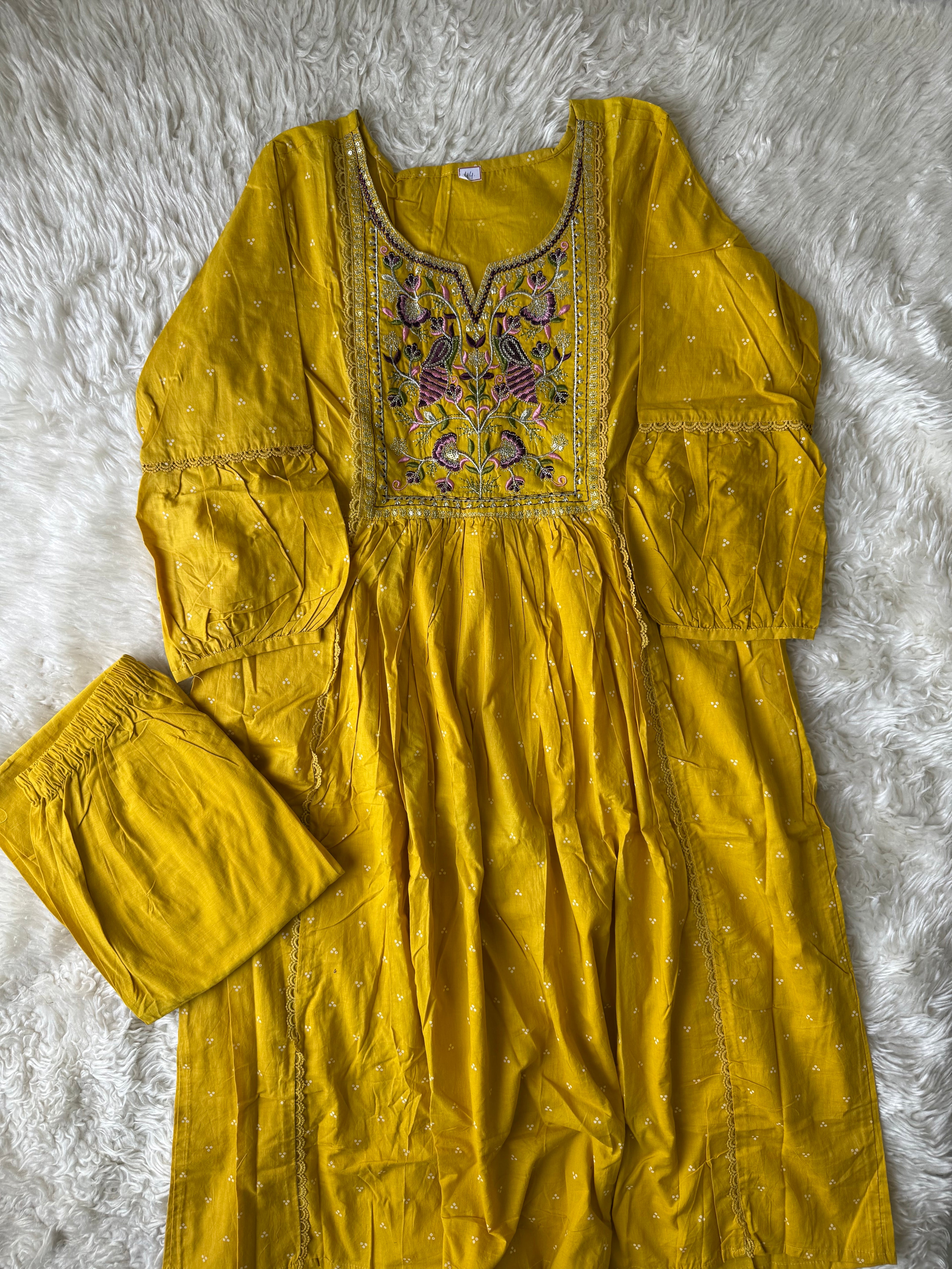 Cotton Kurti Pant Set