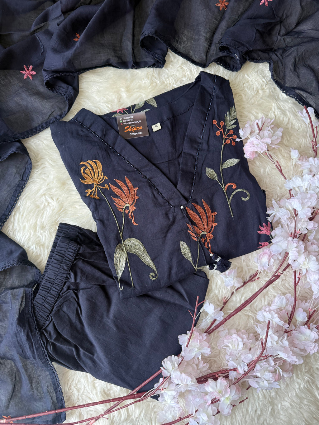 Premium Mul Cotton Thread Work Collection