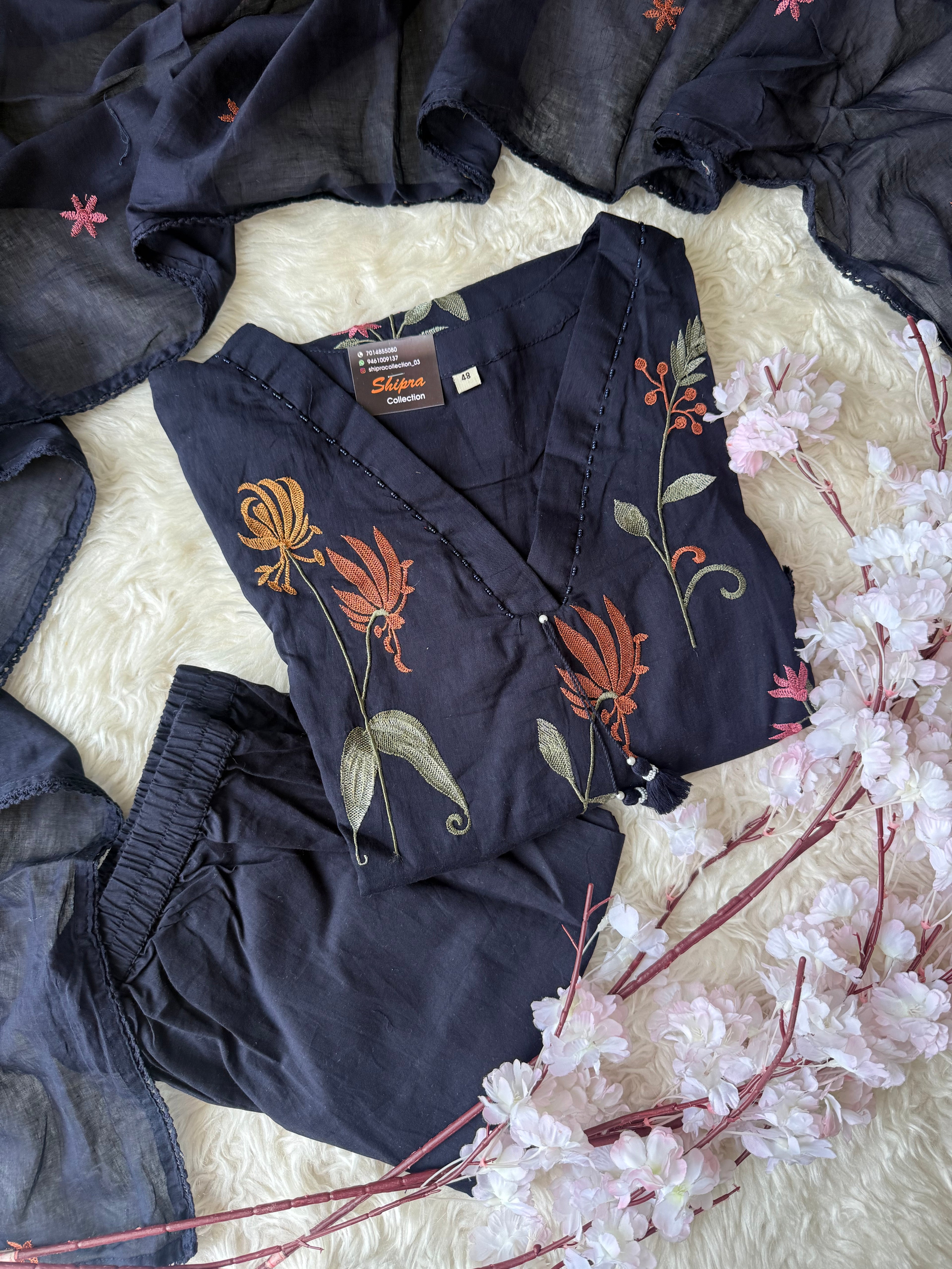 Premium Mul Cotton Thread Work Collection