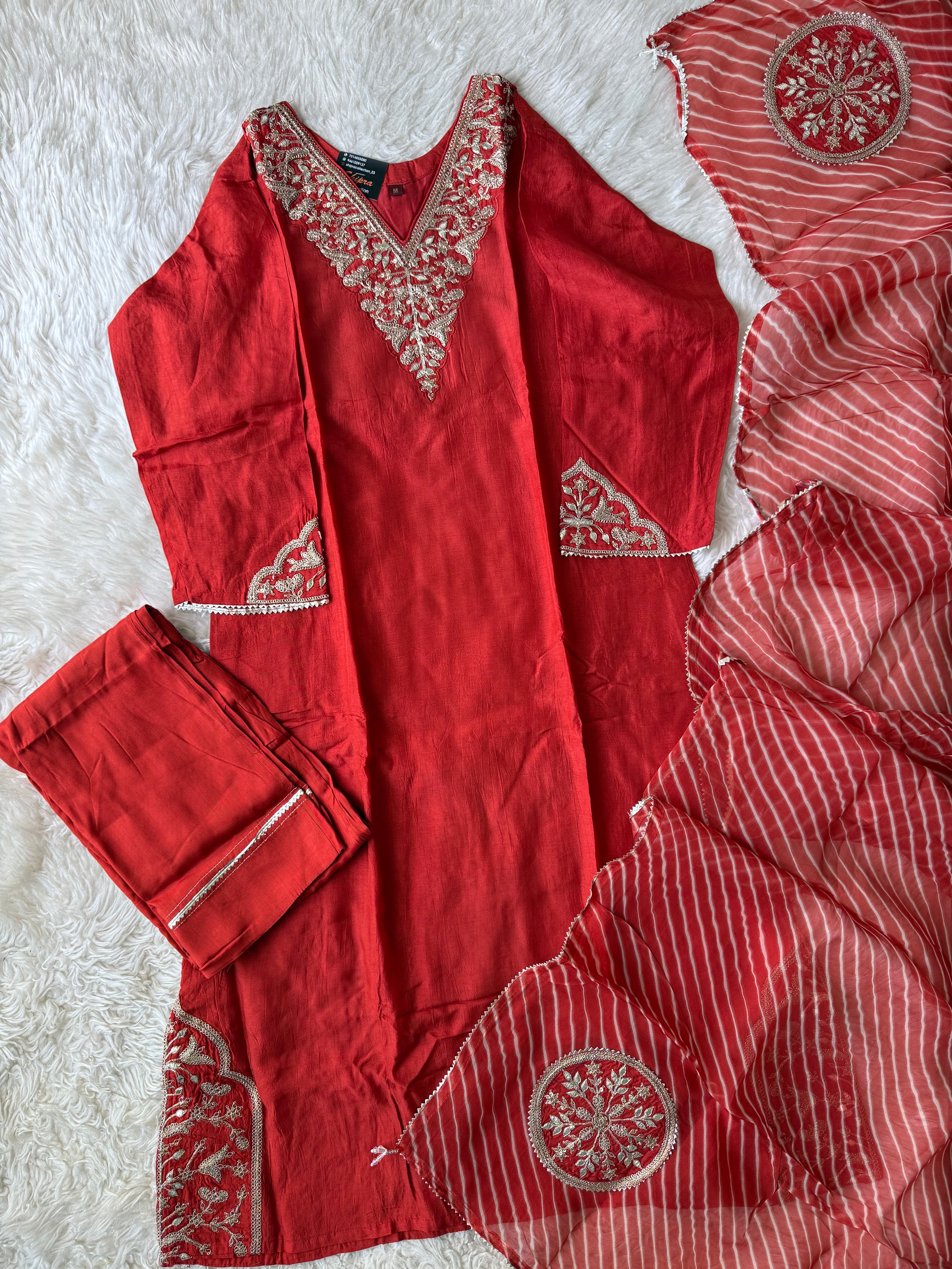 Dola Silk Kurti Pant Dupatta Set