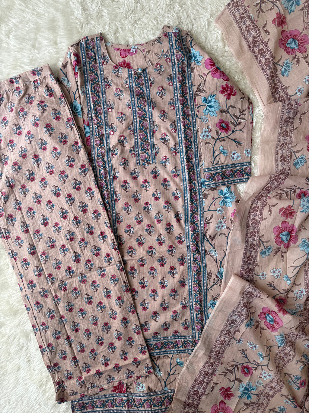Premium Cotton Kurti Pant Dupatta Set