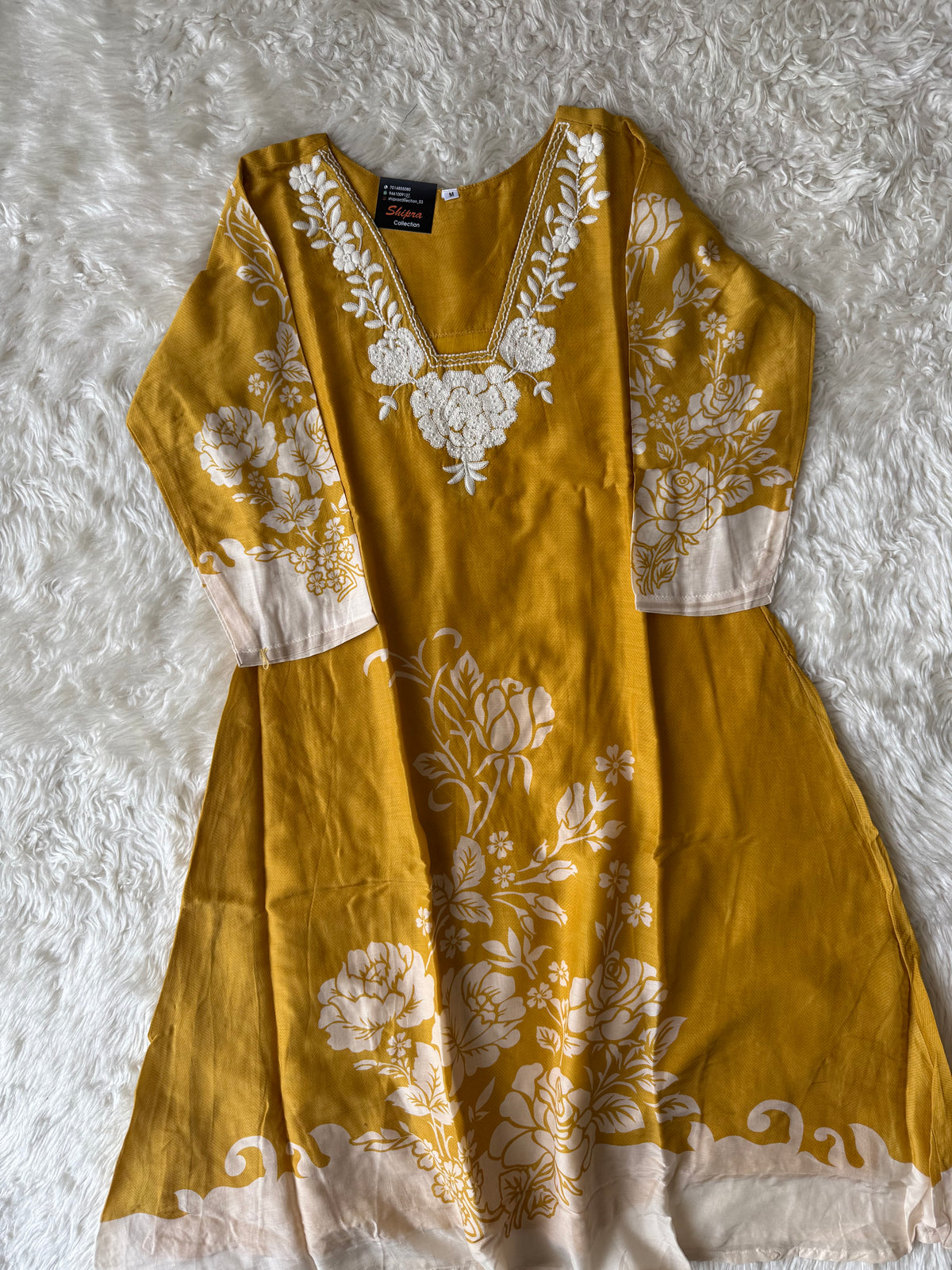 Pure Muslin Silk Kurti Pant Dupatta Set