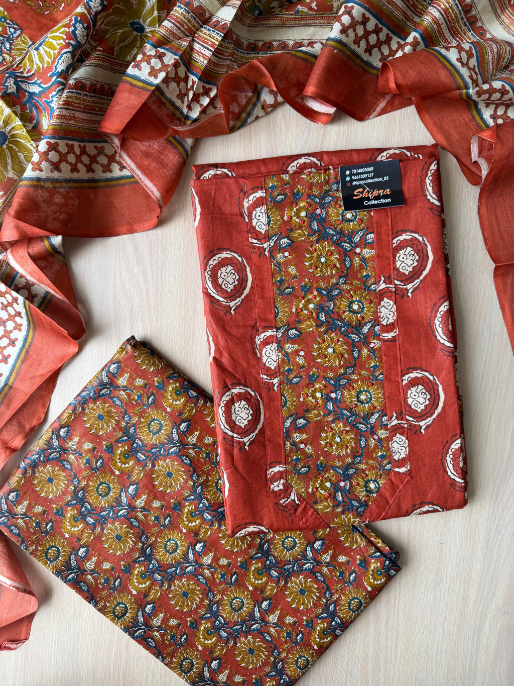 Premium Cotton Unstitched Set