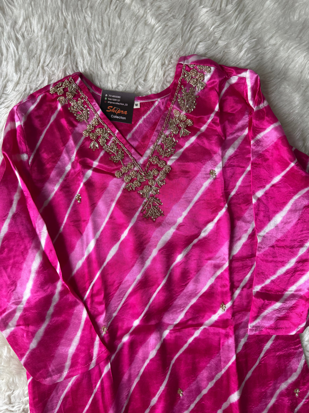 Gazi Silk Kurti Pant Dupatta Set