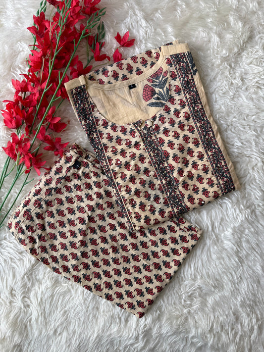 Cotton Kurti Pant Set