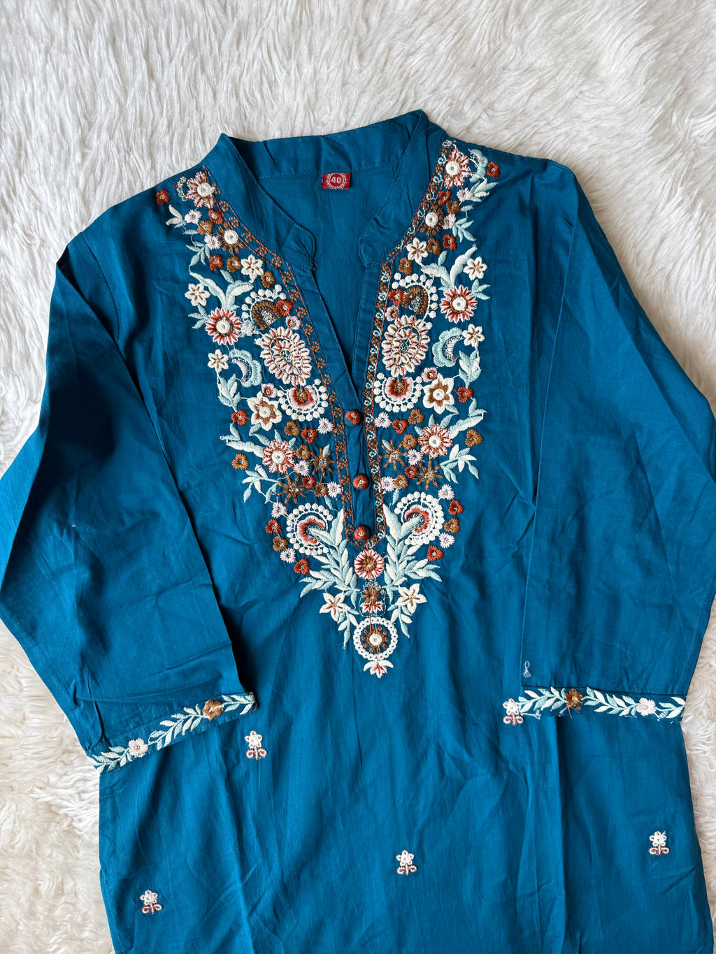 Pure Cotton Kurti Pant Dupatta Set