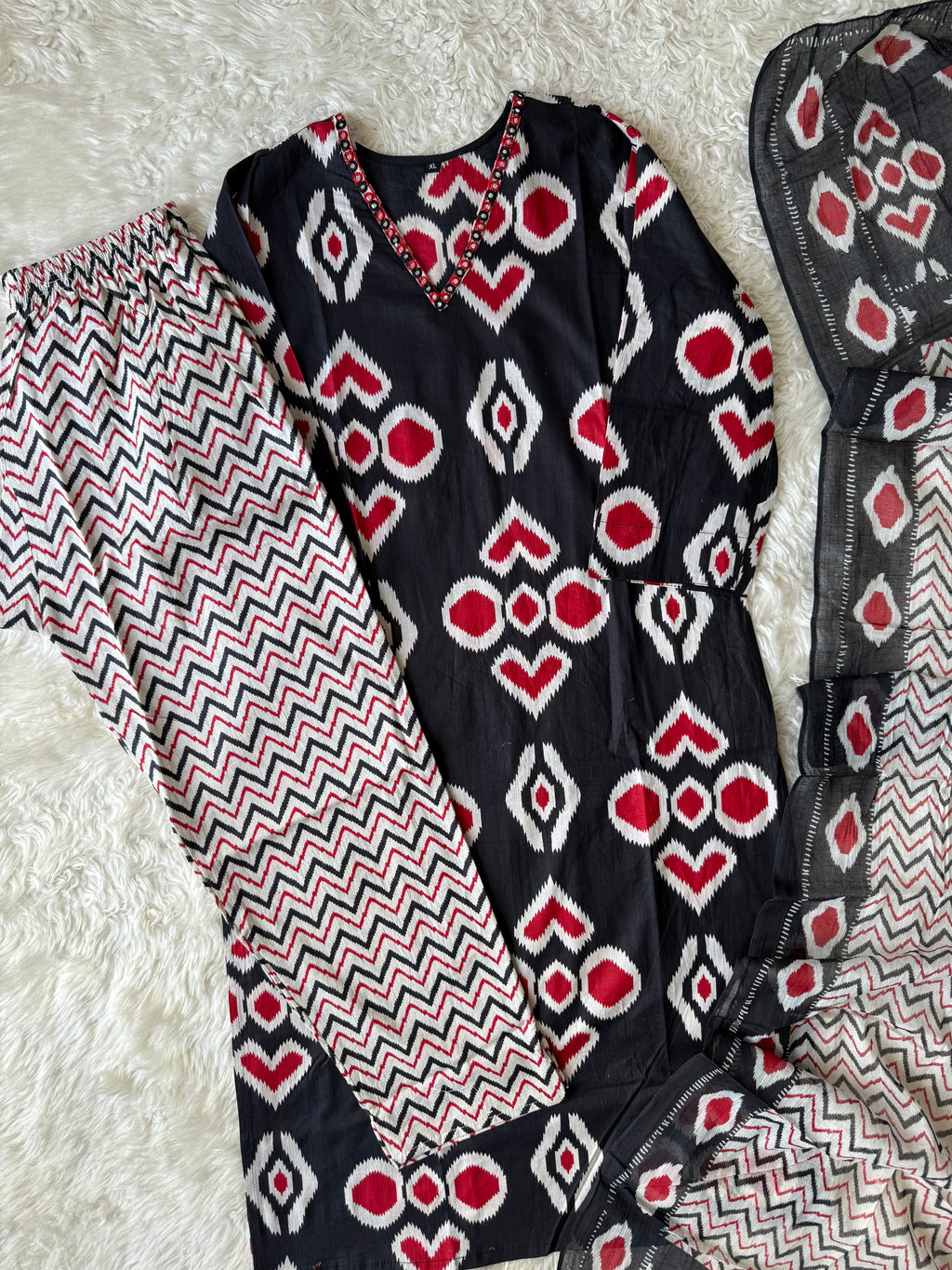 Budget Friendly Kurti Pant Dupatta Set