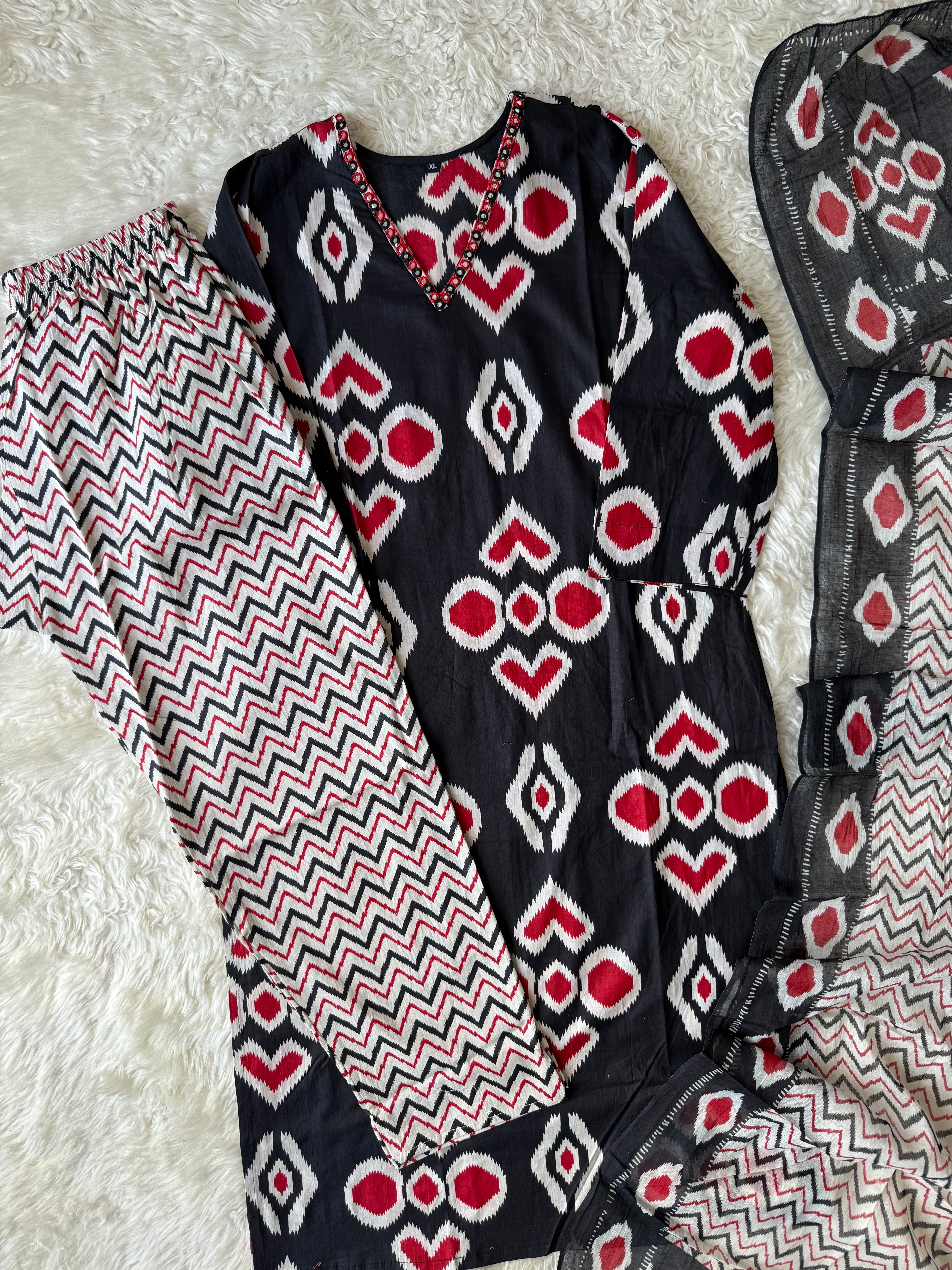 Budget Friendly Kurti Pant Dupatta Set