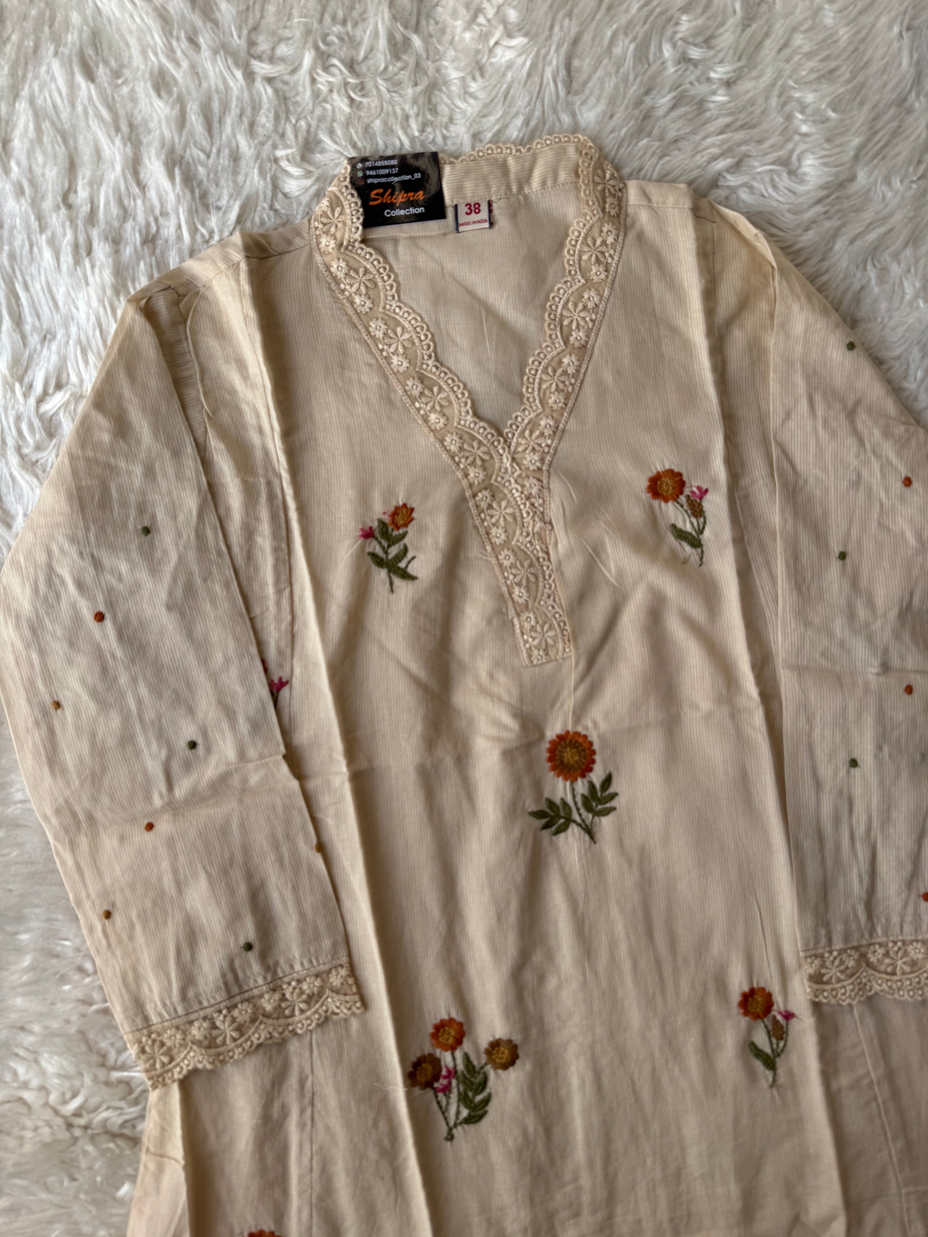 Premium Cotton Kurti Pant Dupatta Set