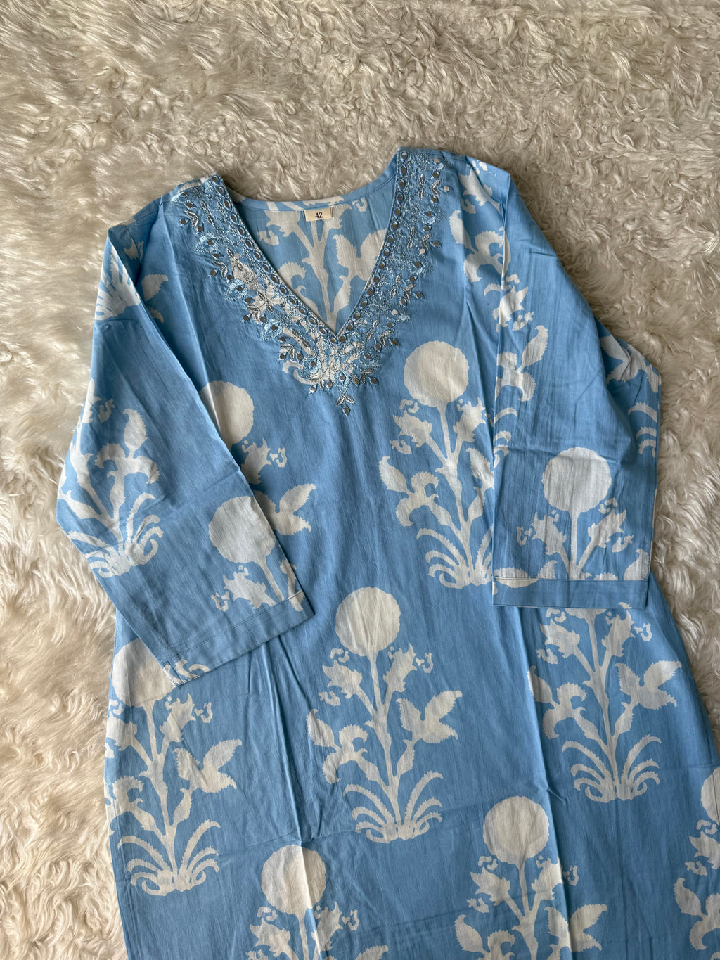 Breathable Cotton Kurti Pant Cotton Dupatta Set