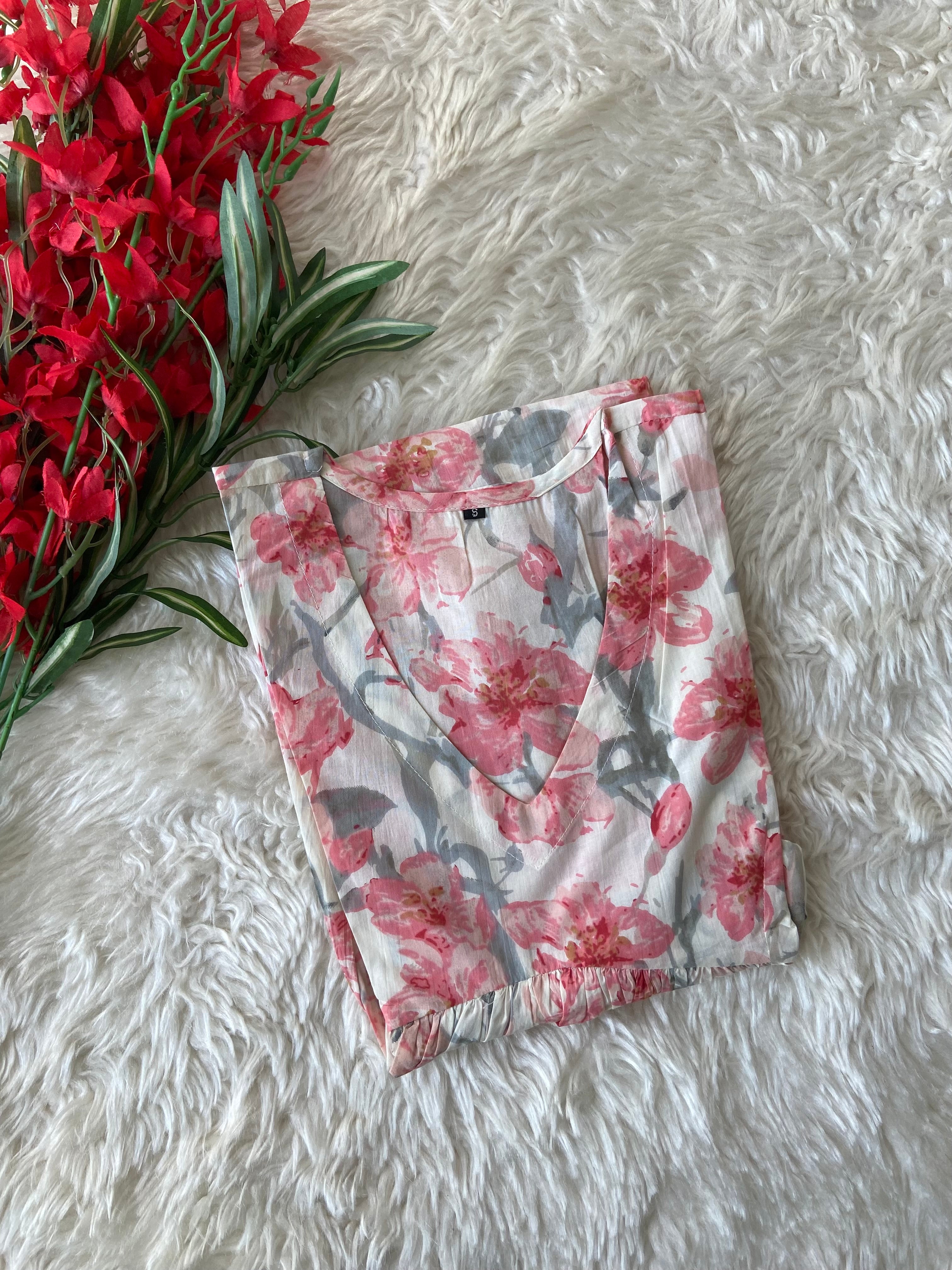 Premium Cotton Alia Pattern Short Kurti