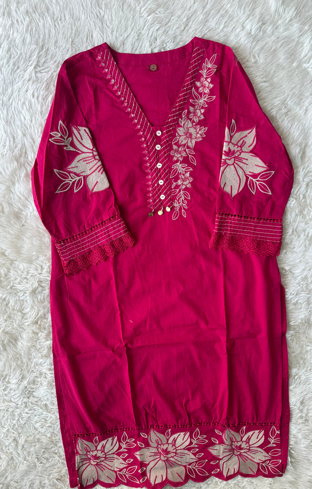 Pure Cotton Kurti Pant Dupatta Set