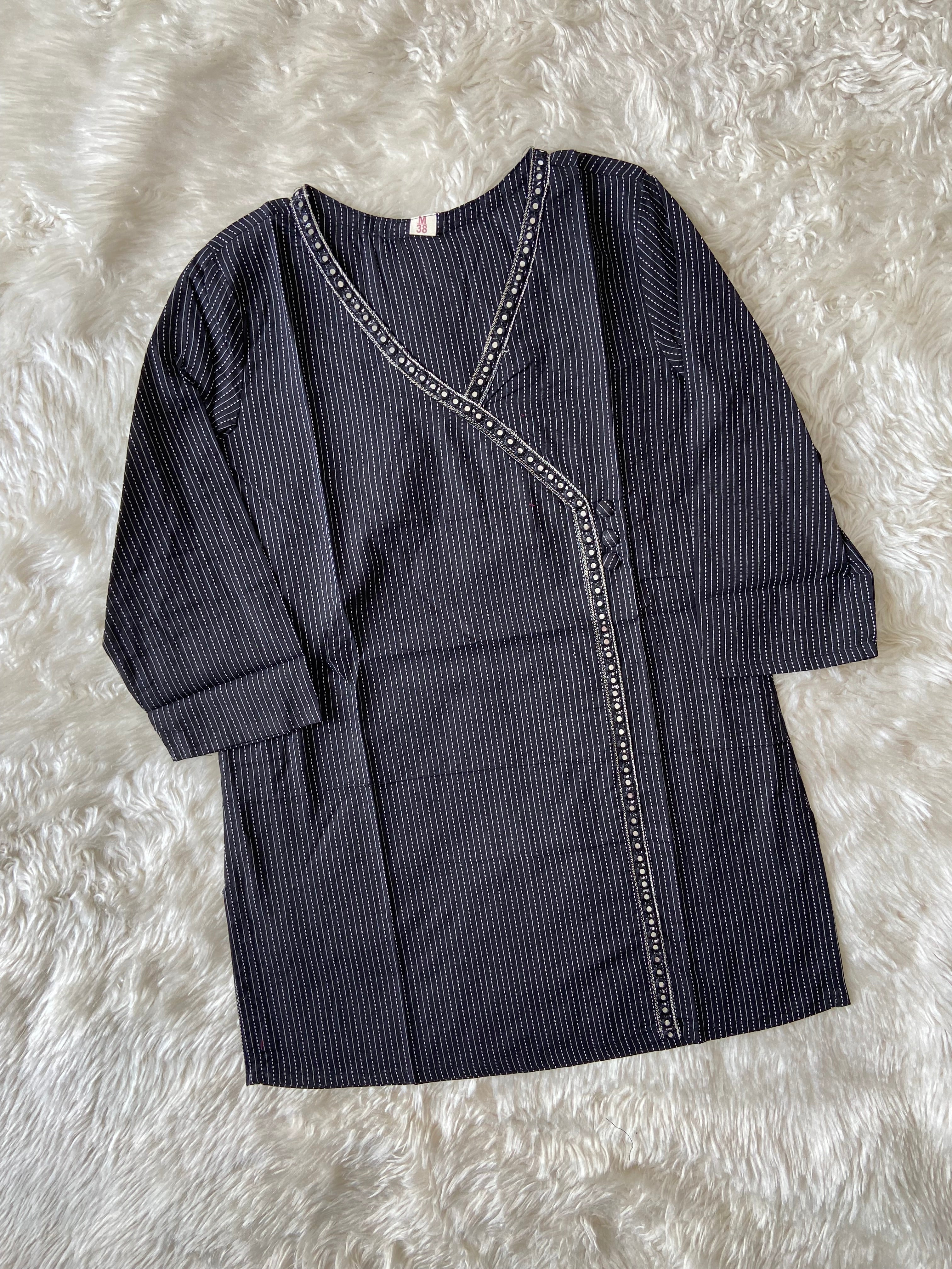 Pure Cotton Katha Details Short Kurti