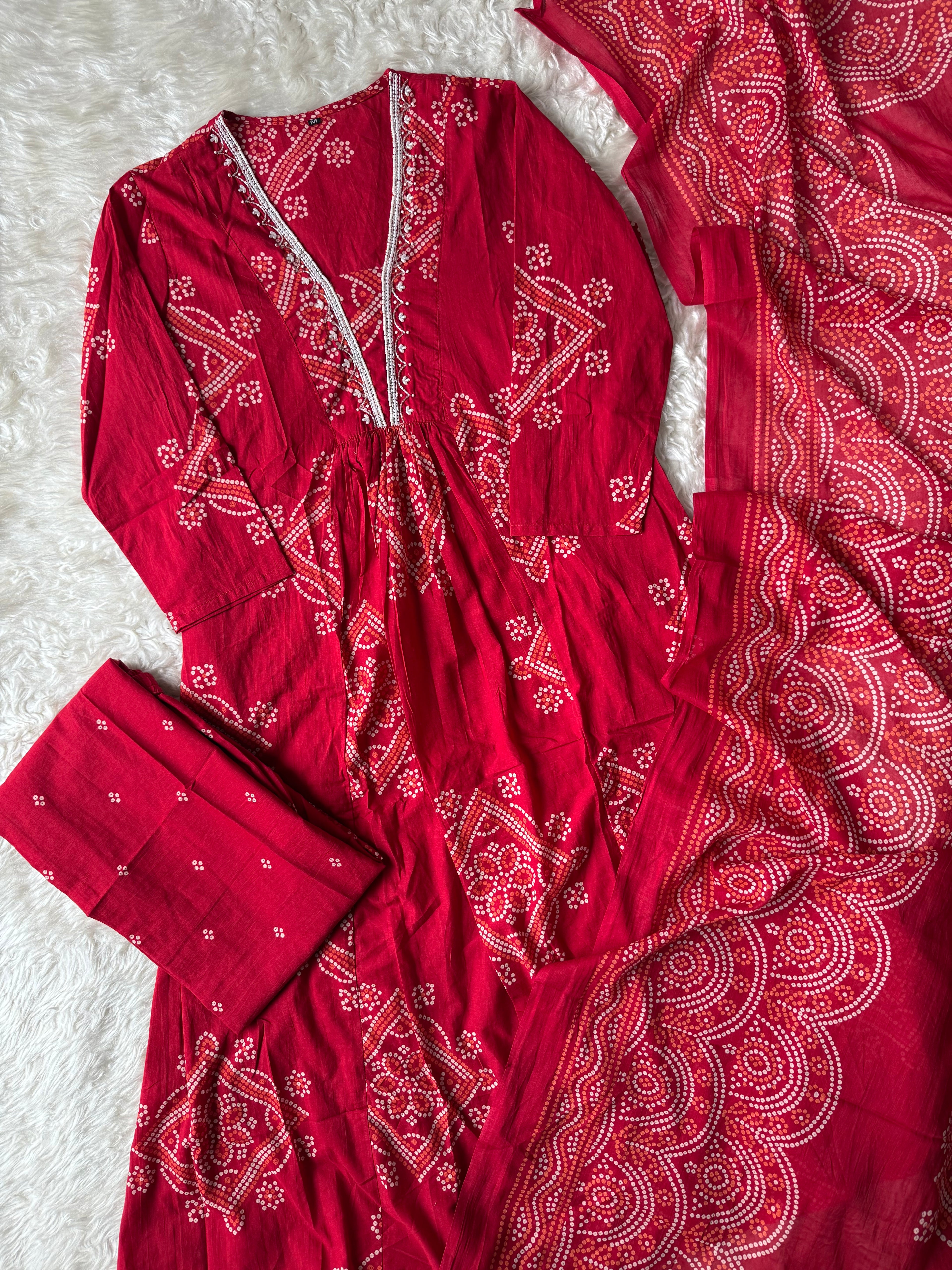 Premium Cotton Kurti Pant Dupatta Set