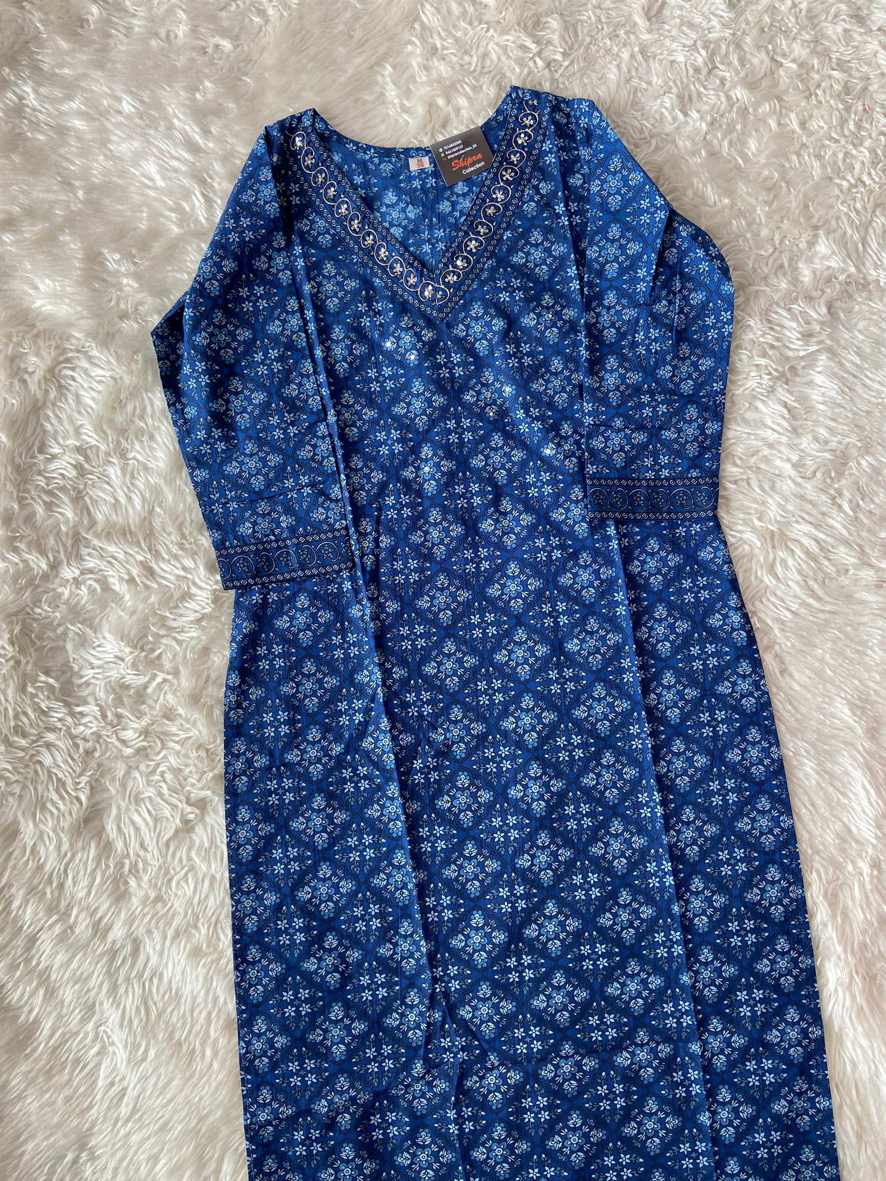Premium Cotton Kurti Pant Dupatta Set