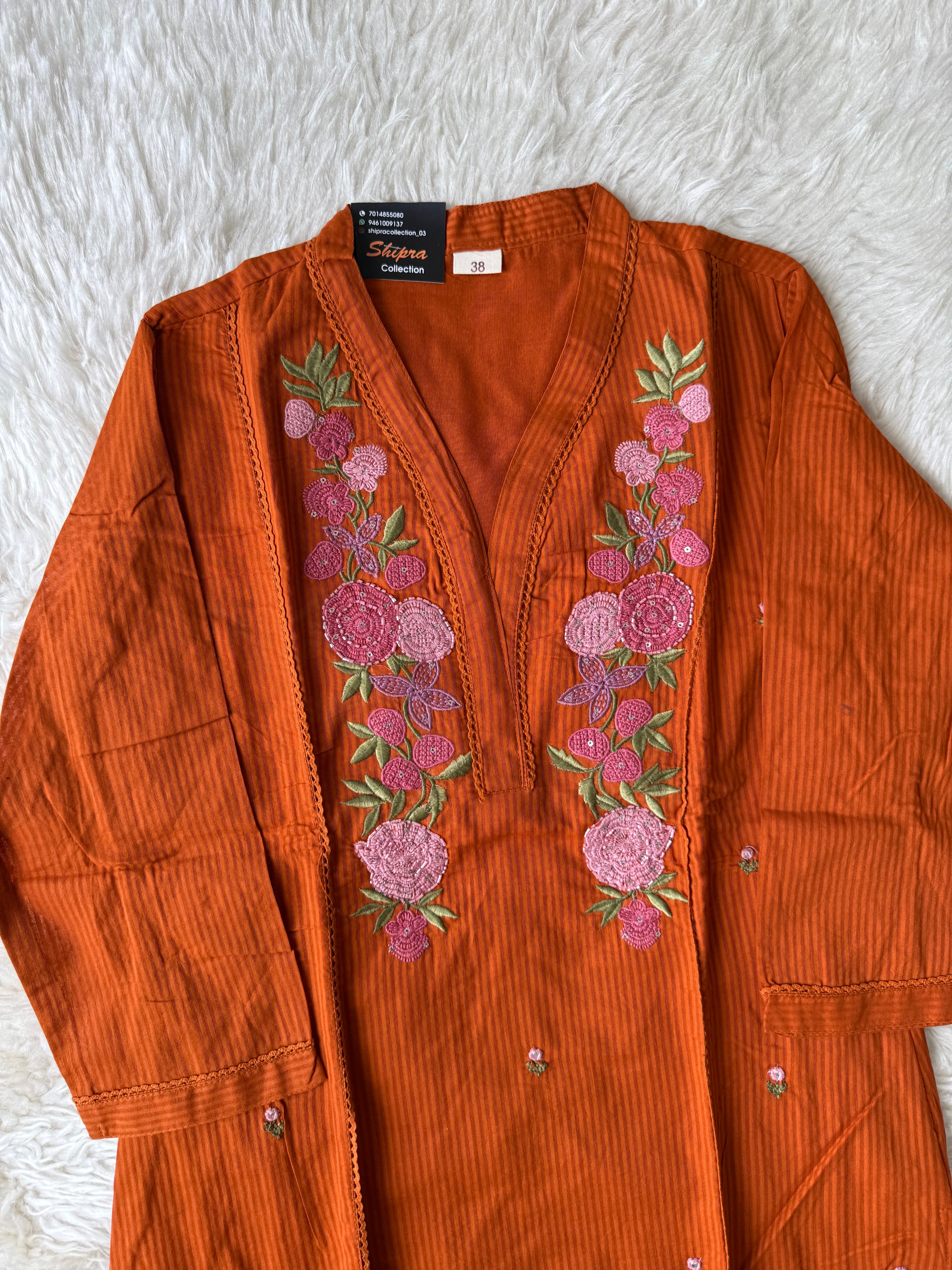 Premium Cotton Kurti Pant Dupatta Set