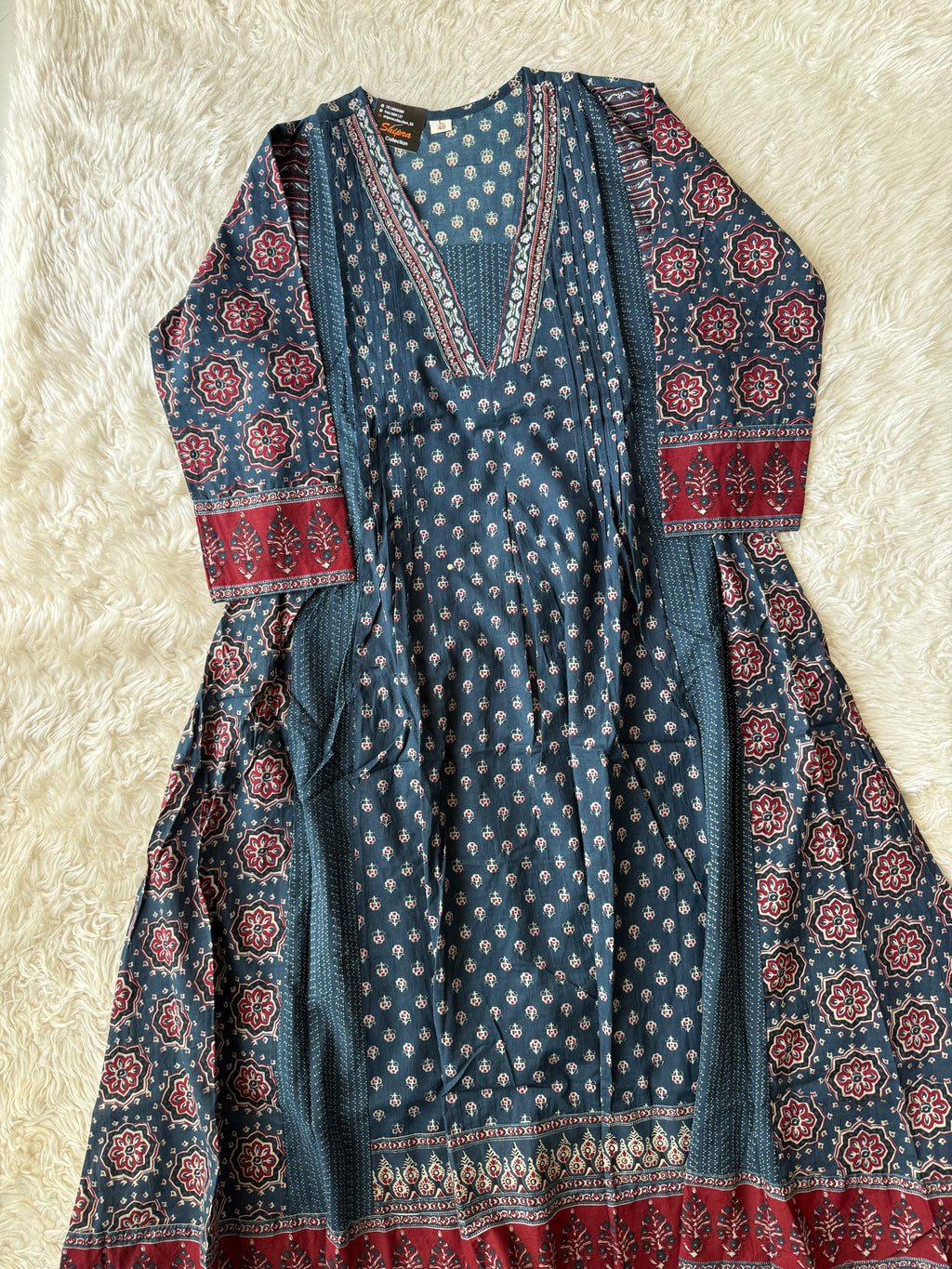 Premium Cotton Kurti plazo Dupatta Set