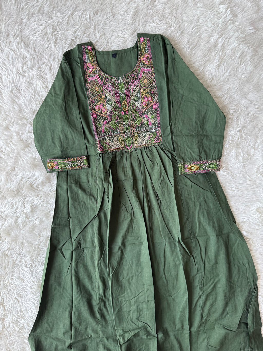 Cotton Flare Kurti Pant Set