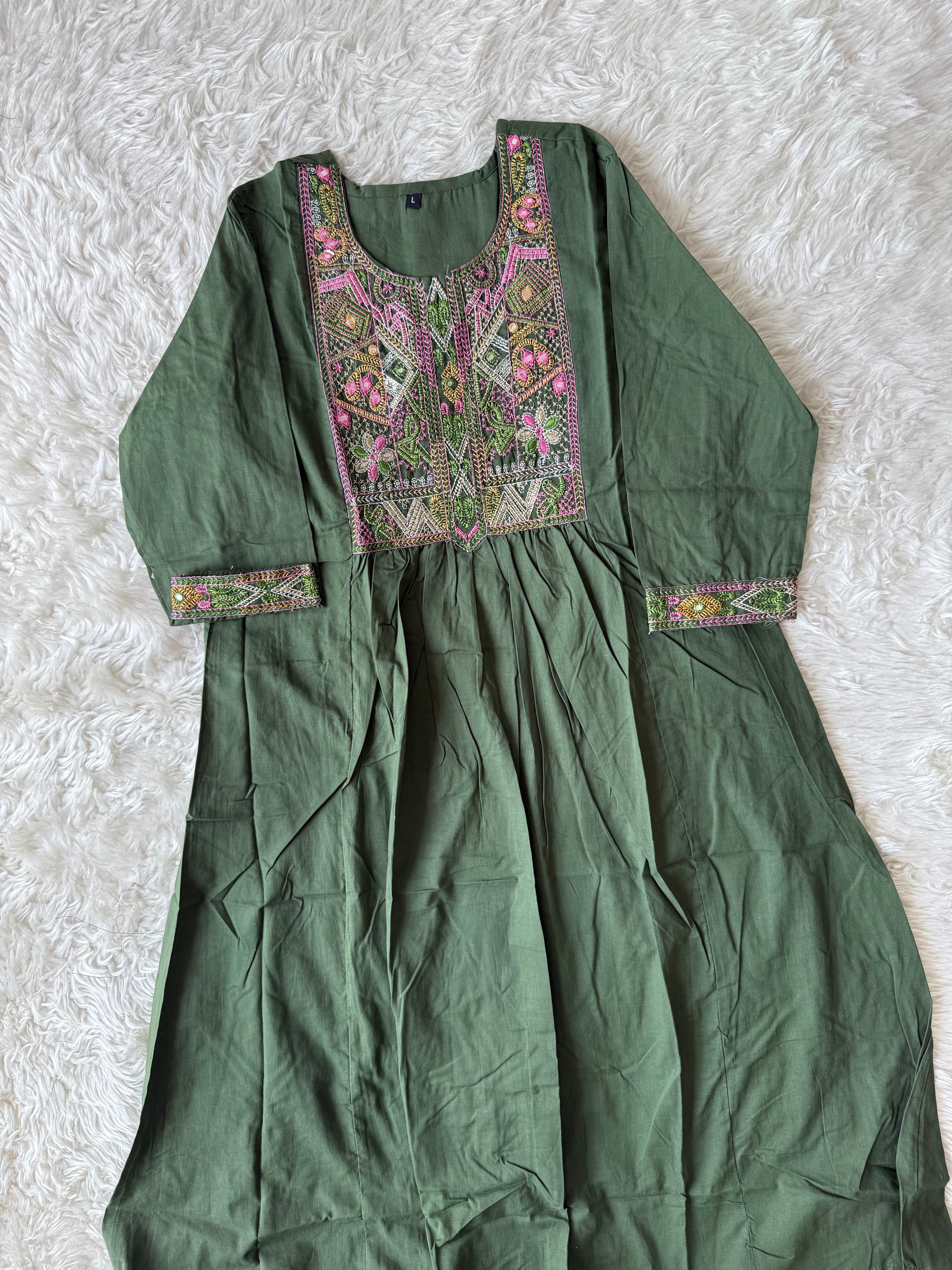 Cotton Flare Kurti Pant Set