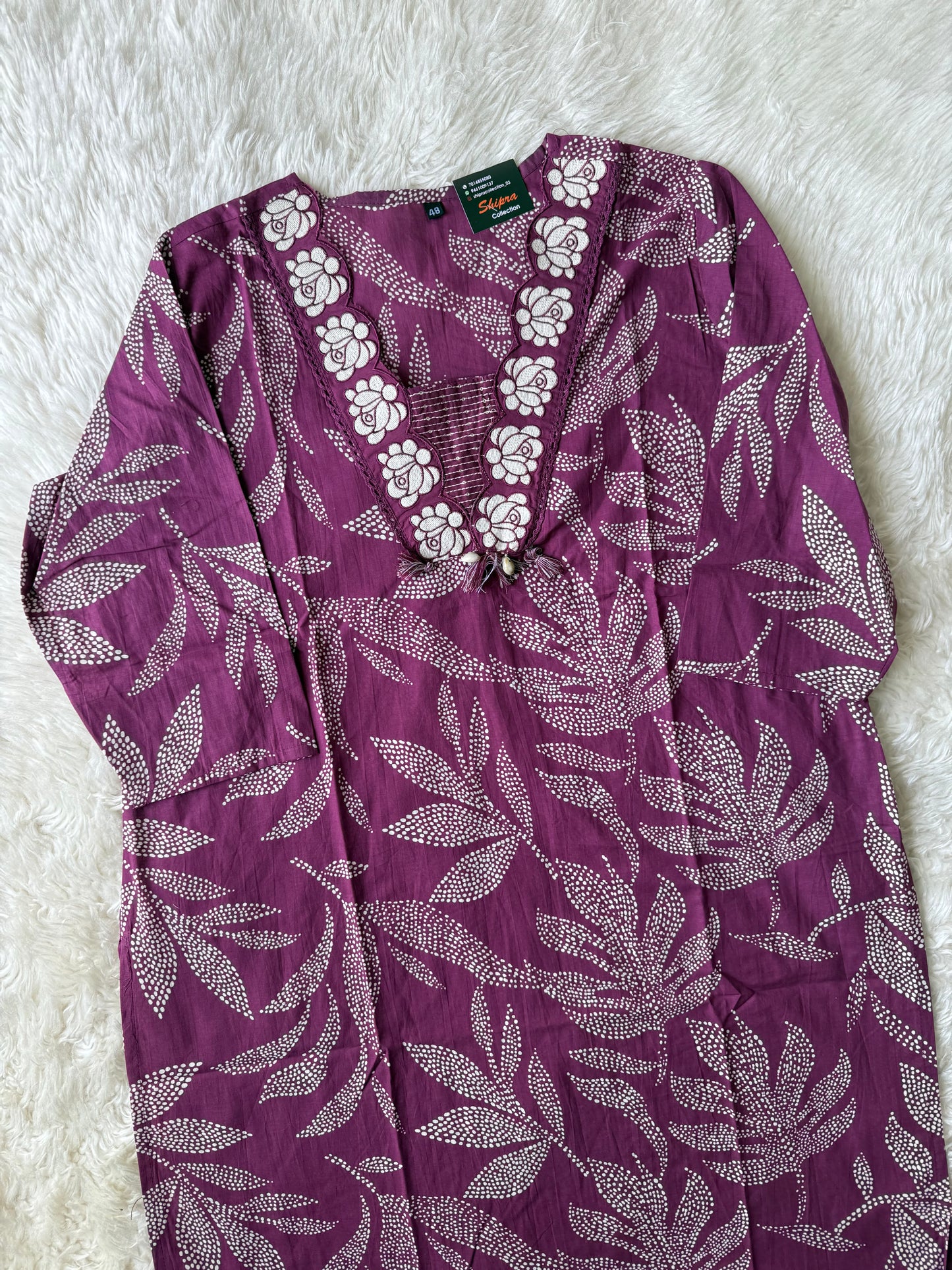 Pure Cotton Kurti Pant Dupatta Set