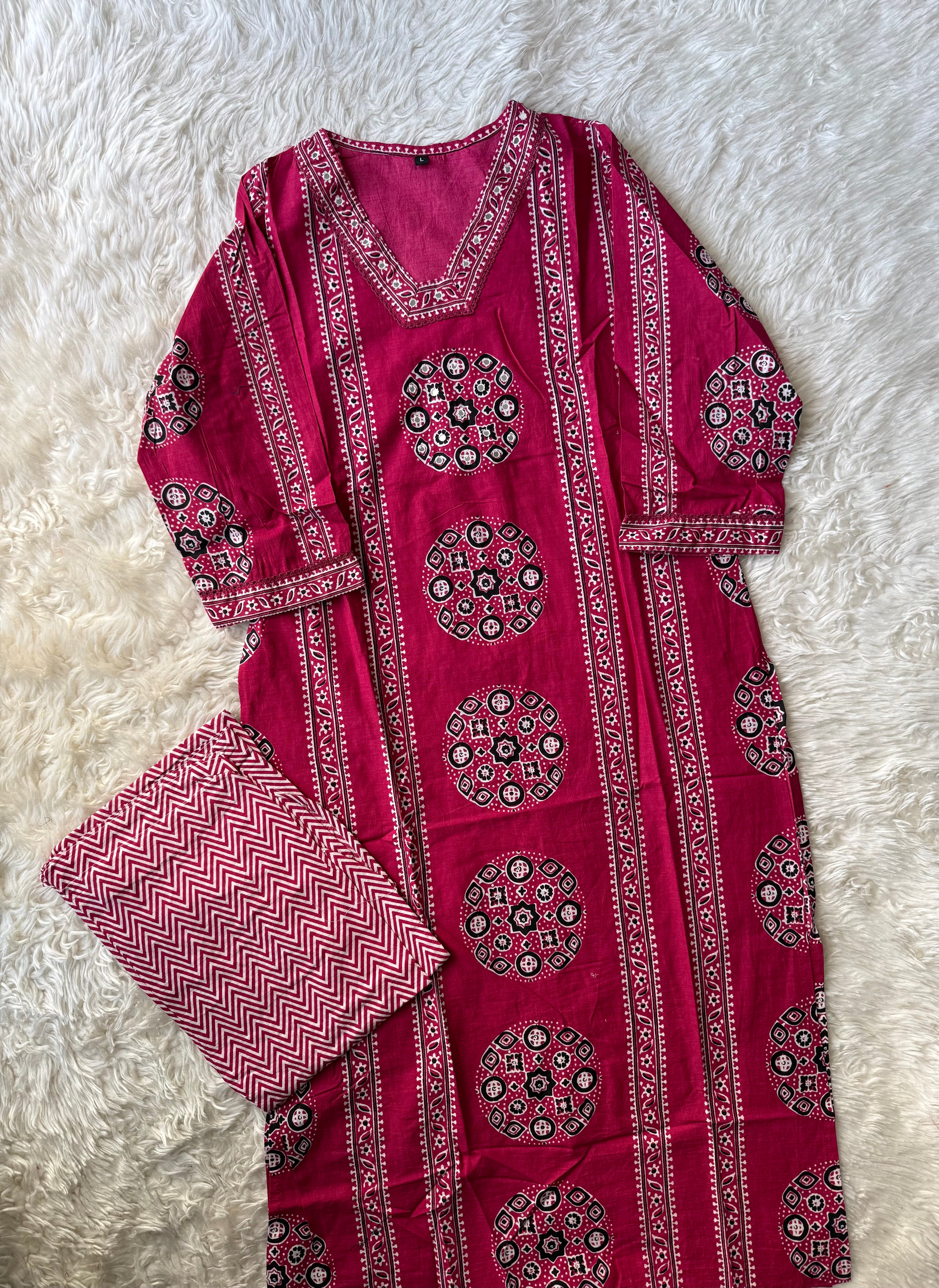 Cotton Kurti Pant Set