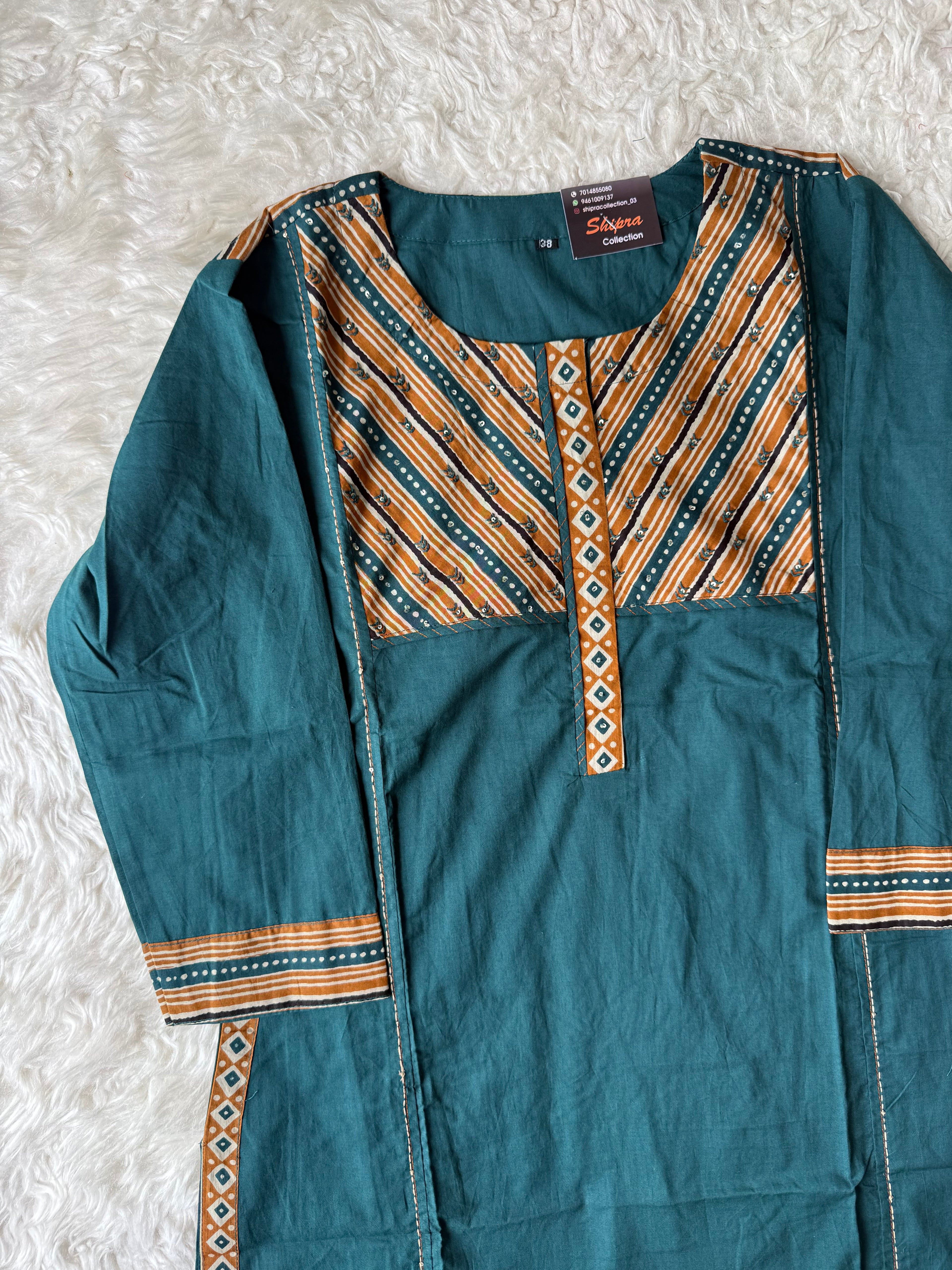 Premium Cotton Kurti Pant Dupatta Set