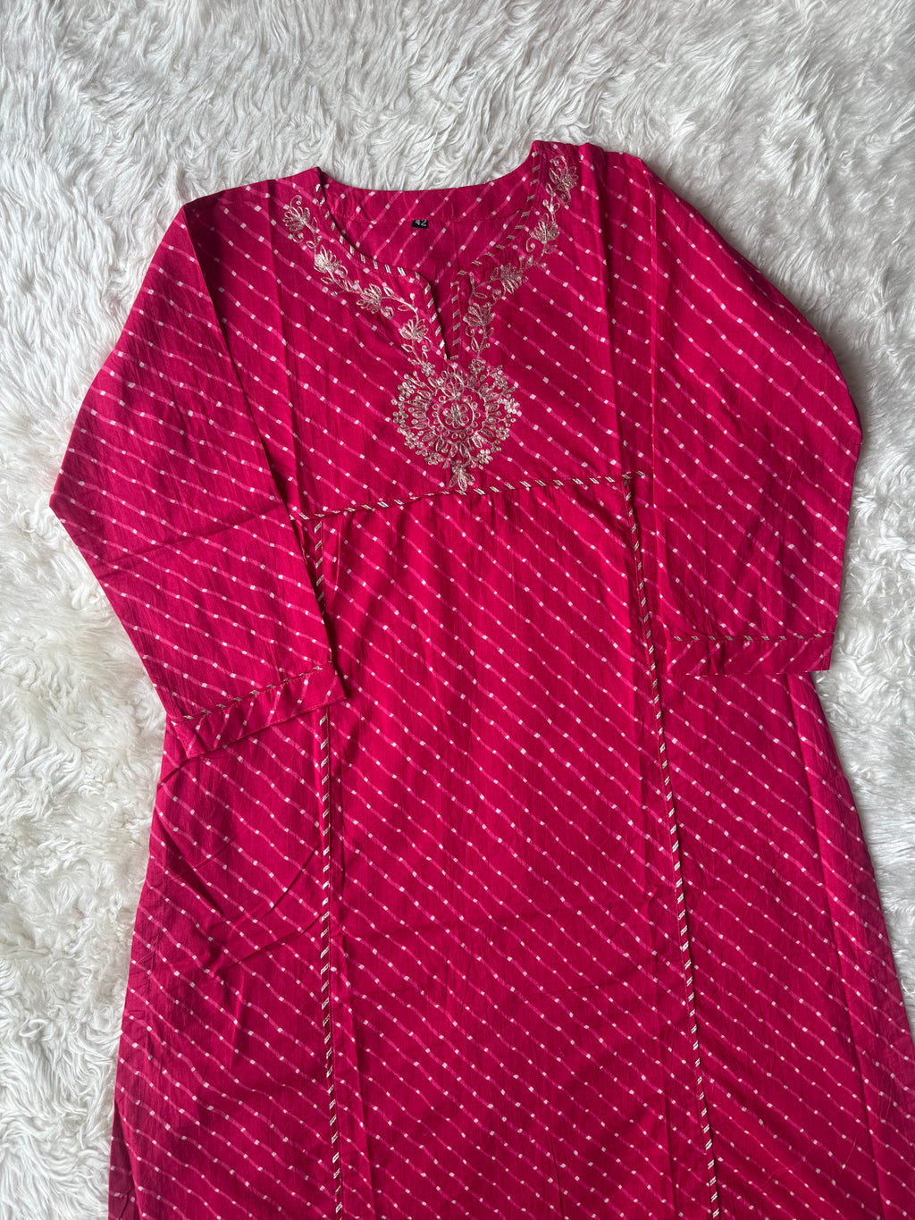Premium Cotton Lehariya Kurti