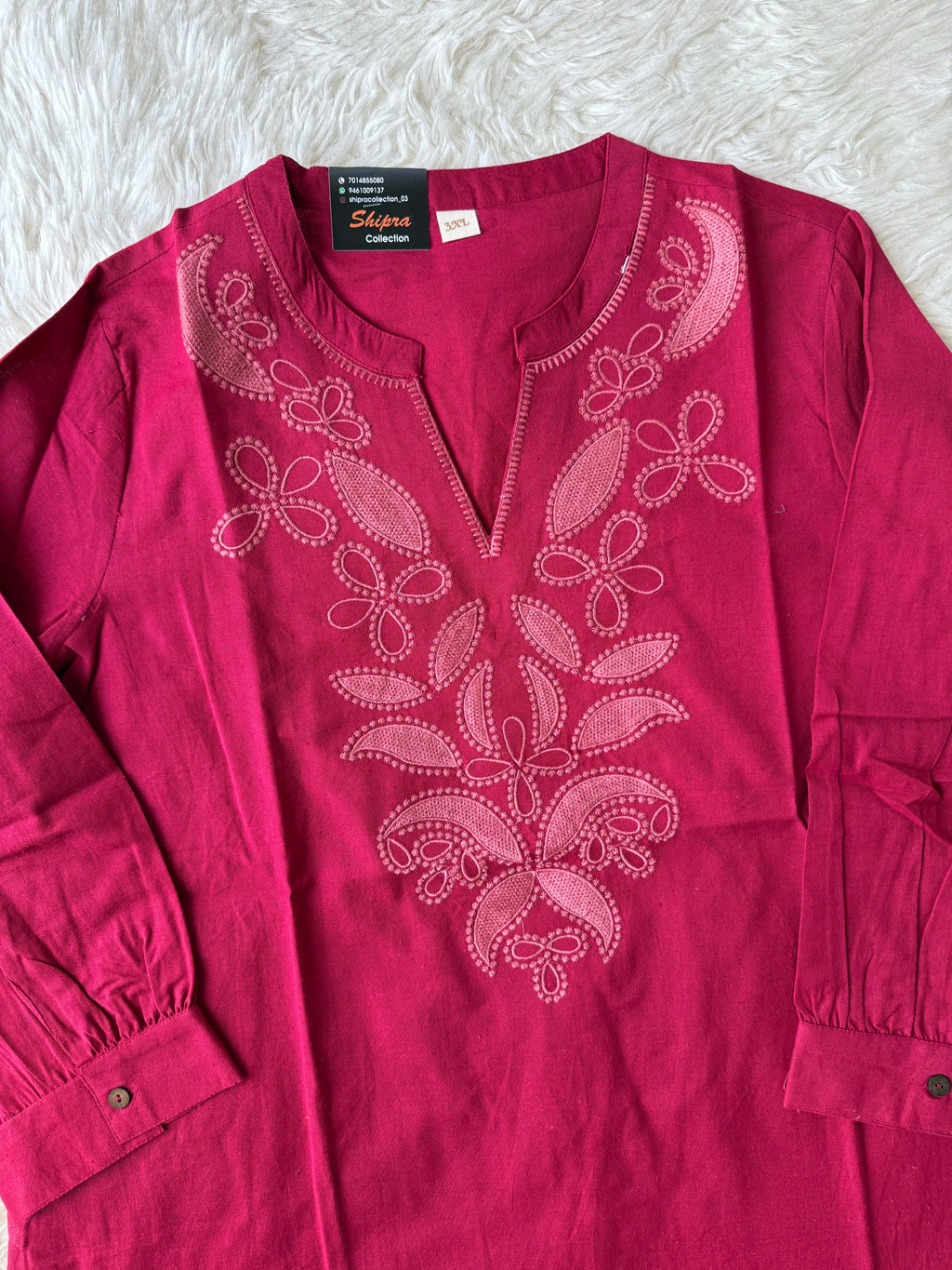 “Plus Size” Khadi Cotton Short Kurti