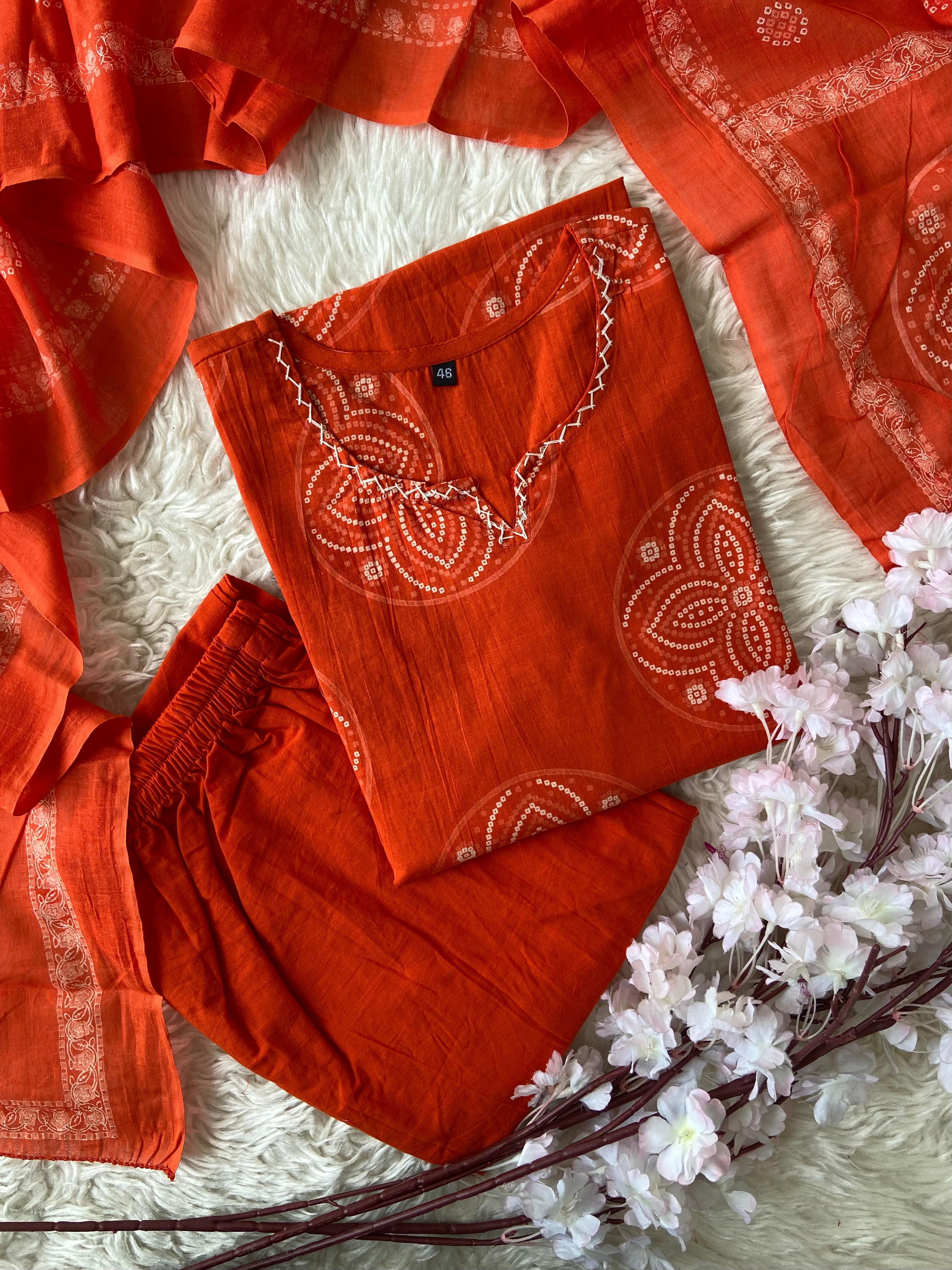 Budget Friendly Kurti Pant Dupatta Set