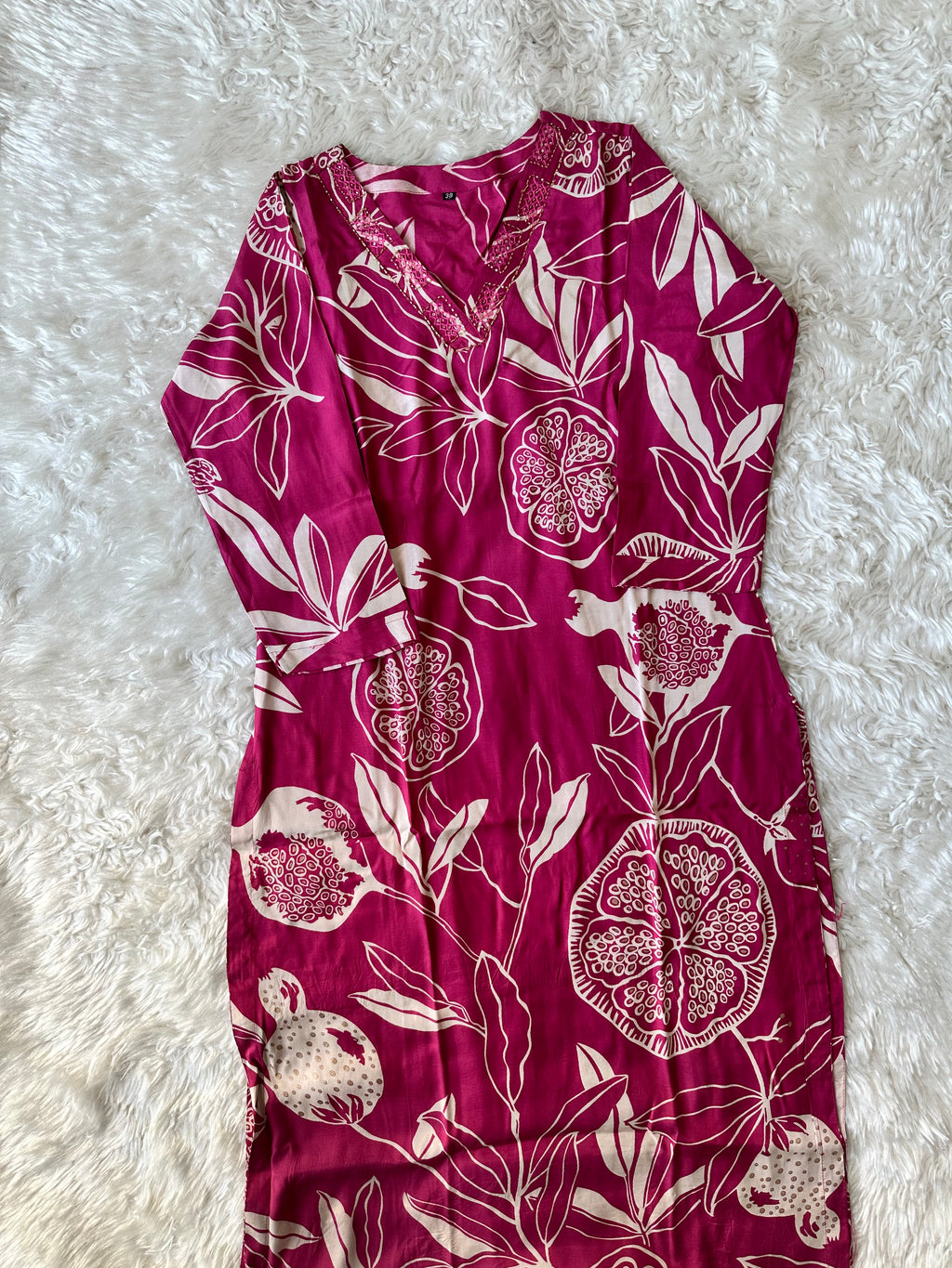 Crepe Silk Kurti Pant Set