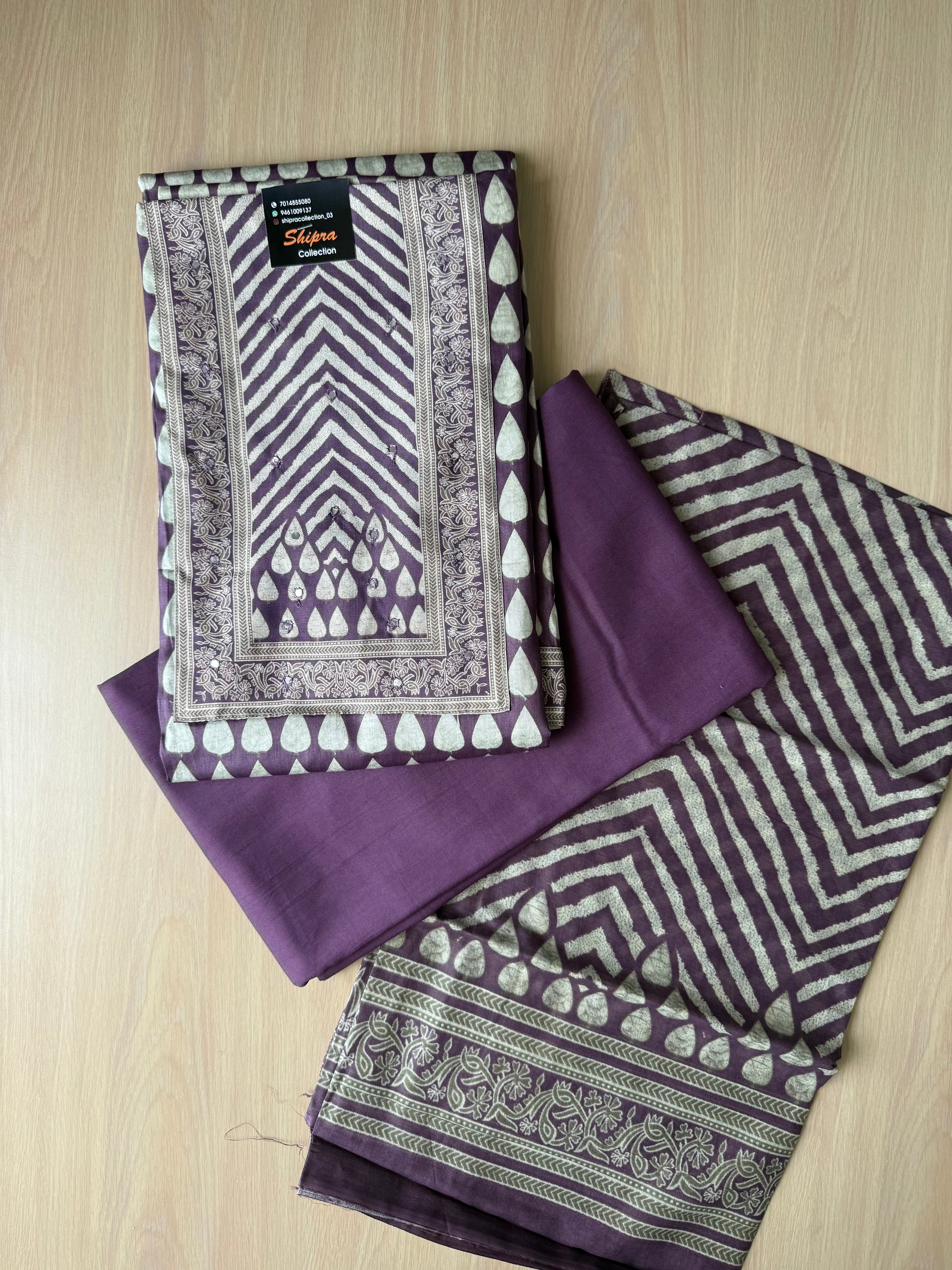 Premium Cotton Unstitched Set