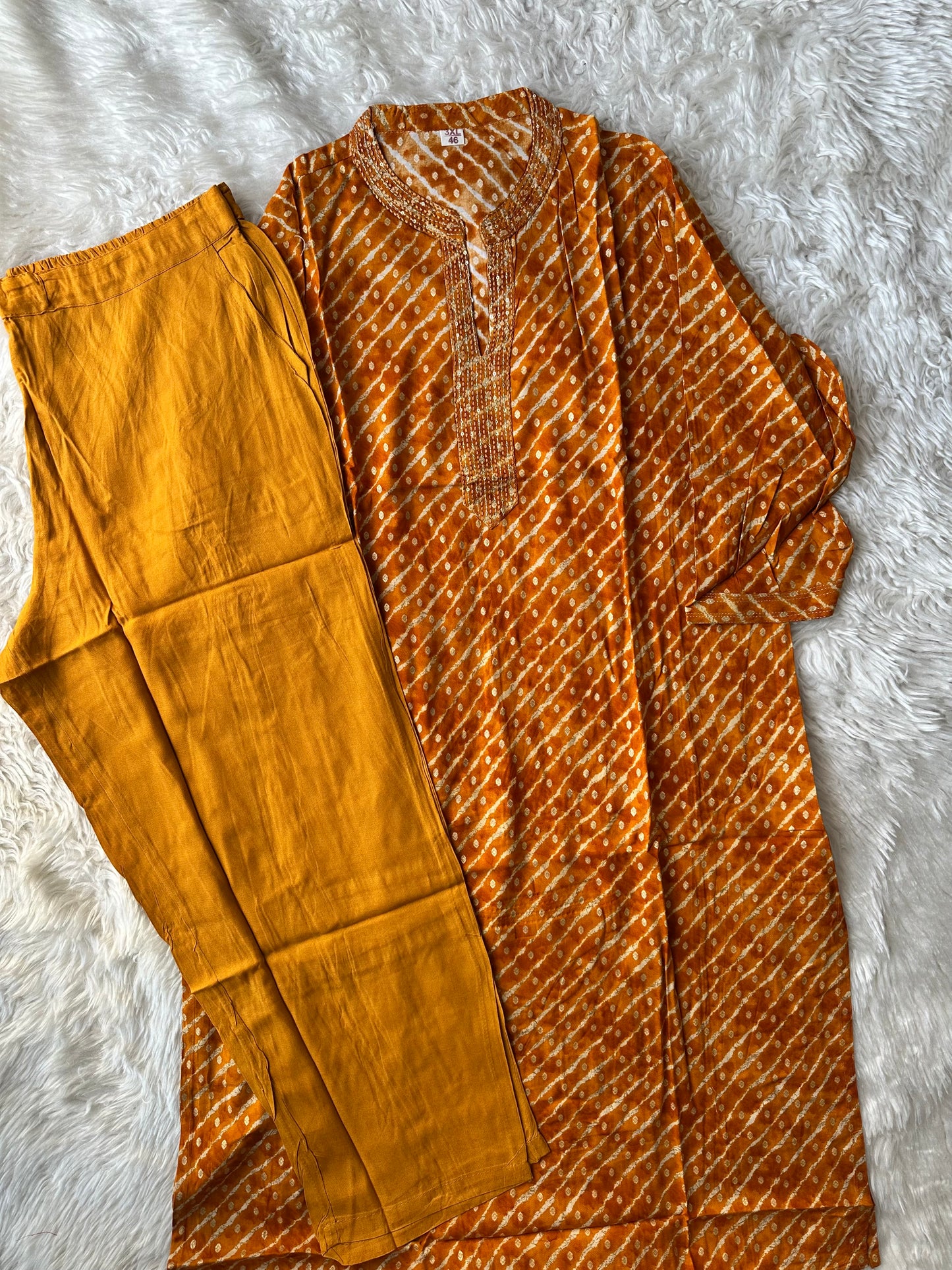 Rayon Kurti Pant Set