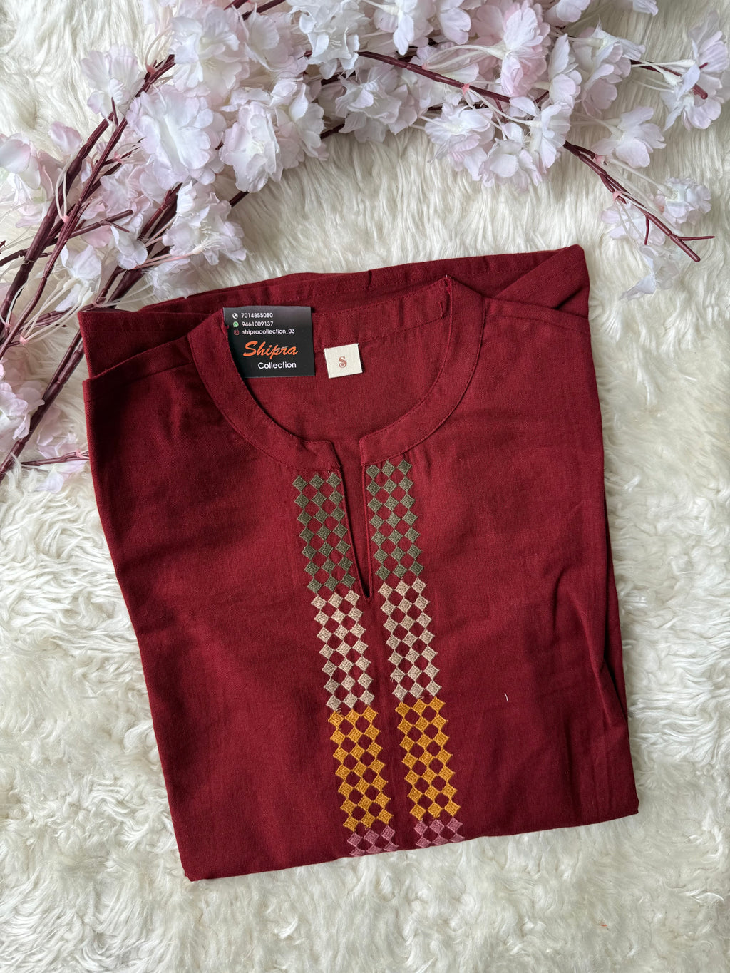 Khadi Cotton Short Kurti