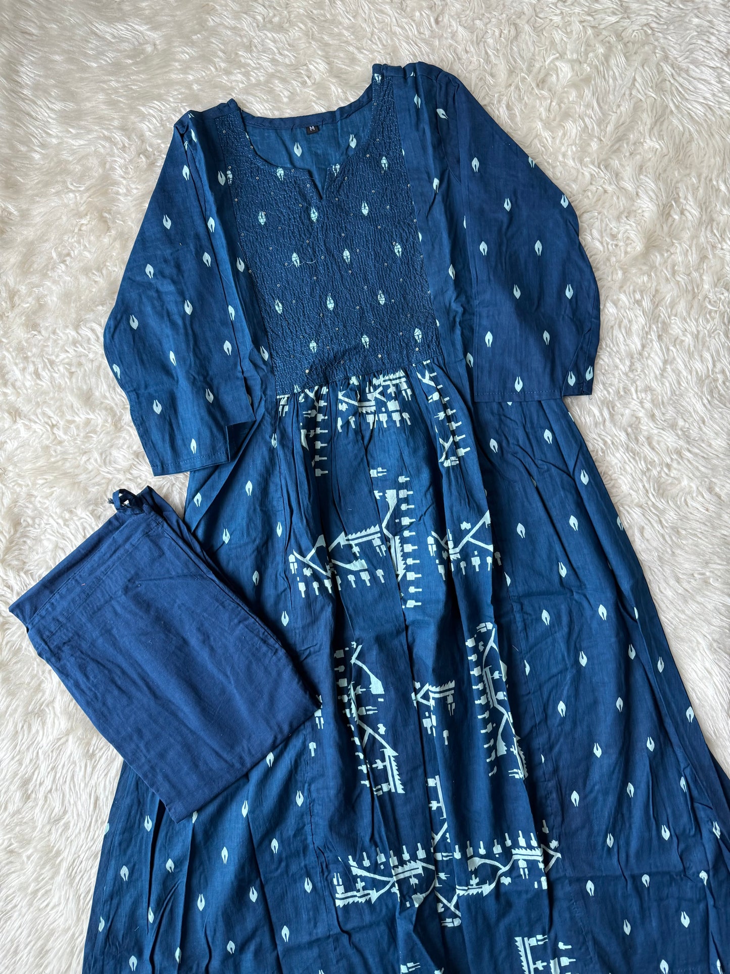 Cotton FLARE Kurti Pant Set