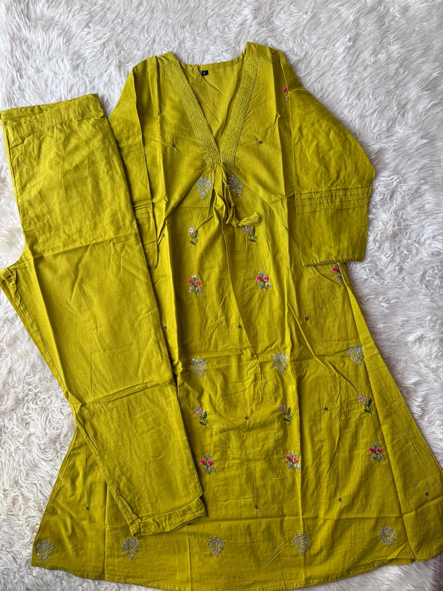 Cotton FLARE Kurti Pant Set