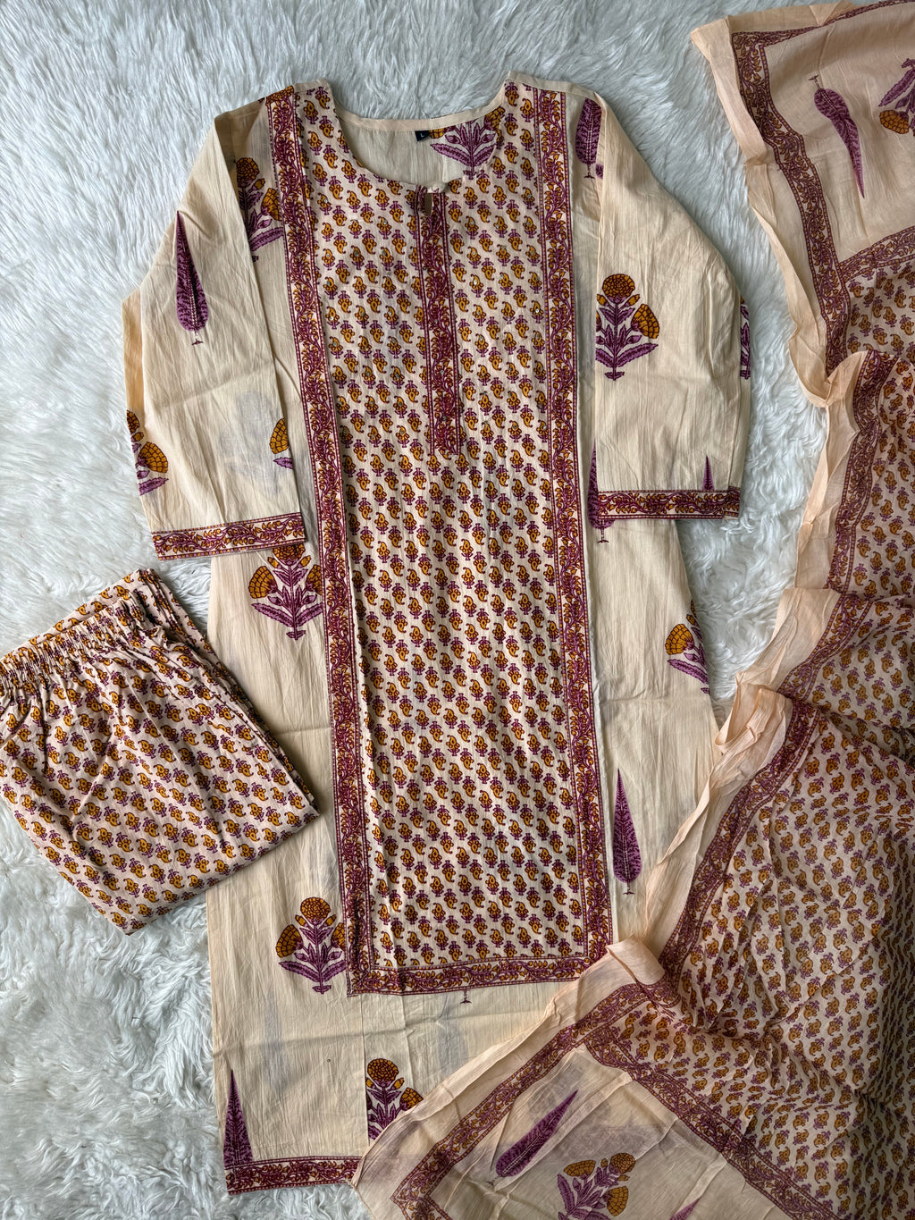 Budget Friendly Kurti Pant Dupatta Set