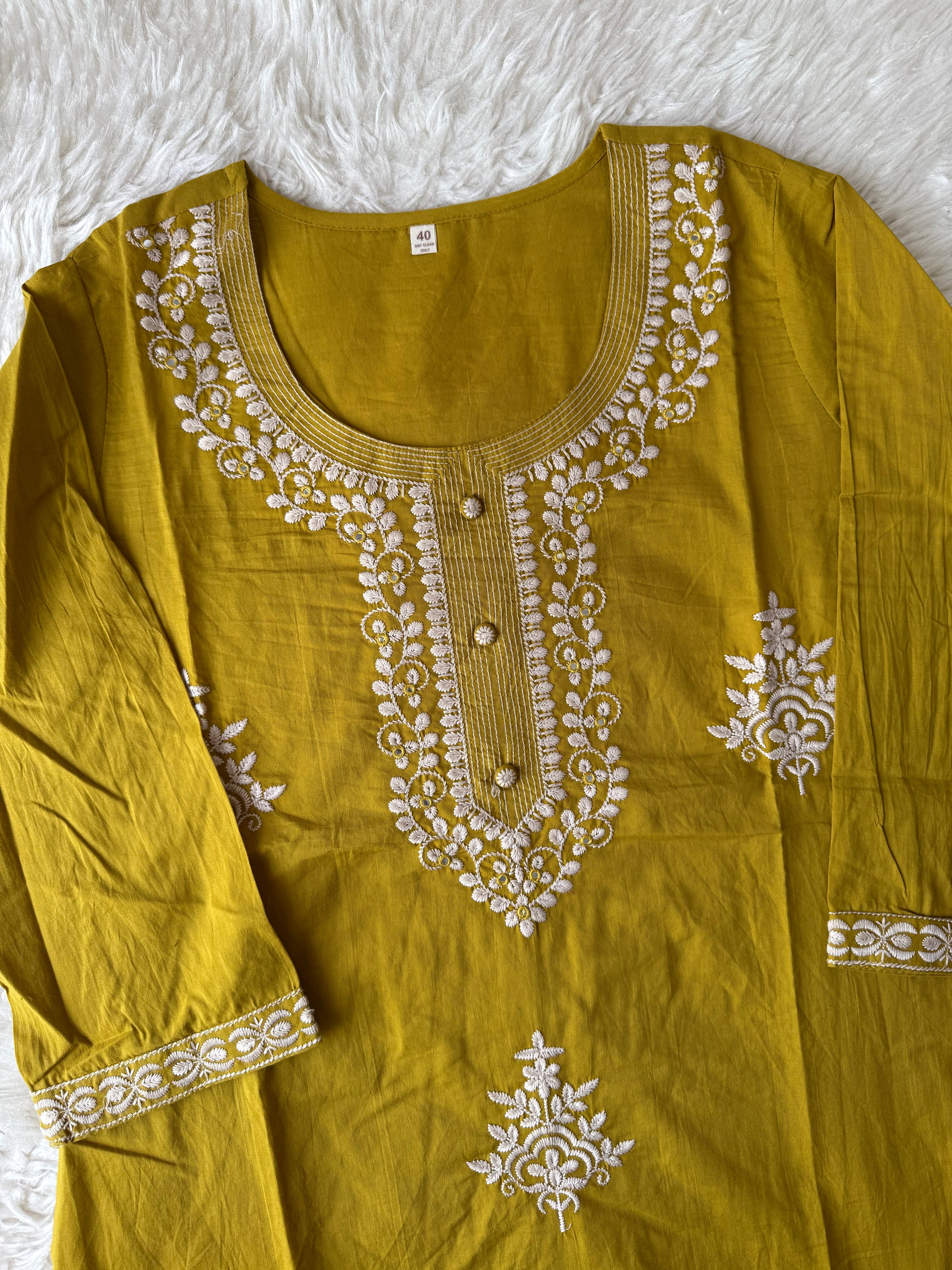 Premium Cotton Kurti Pant Dupatta Set