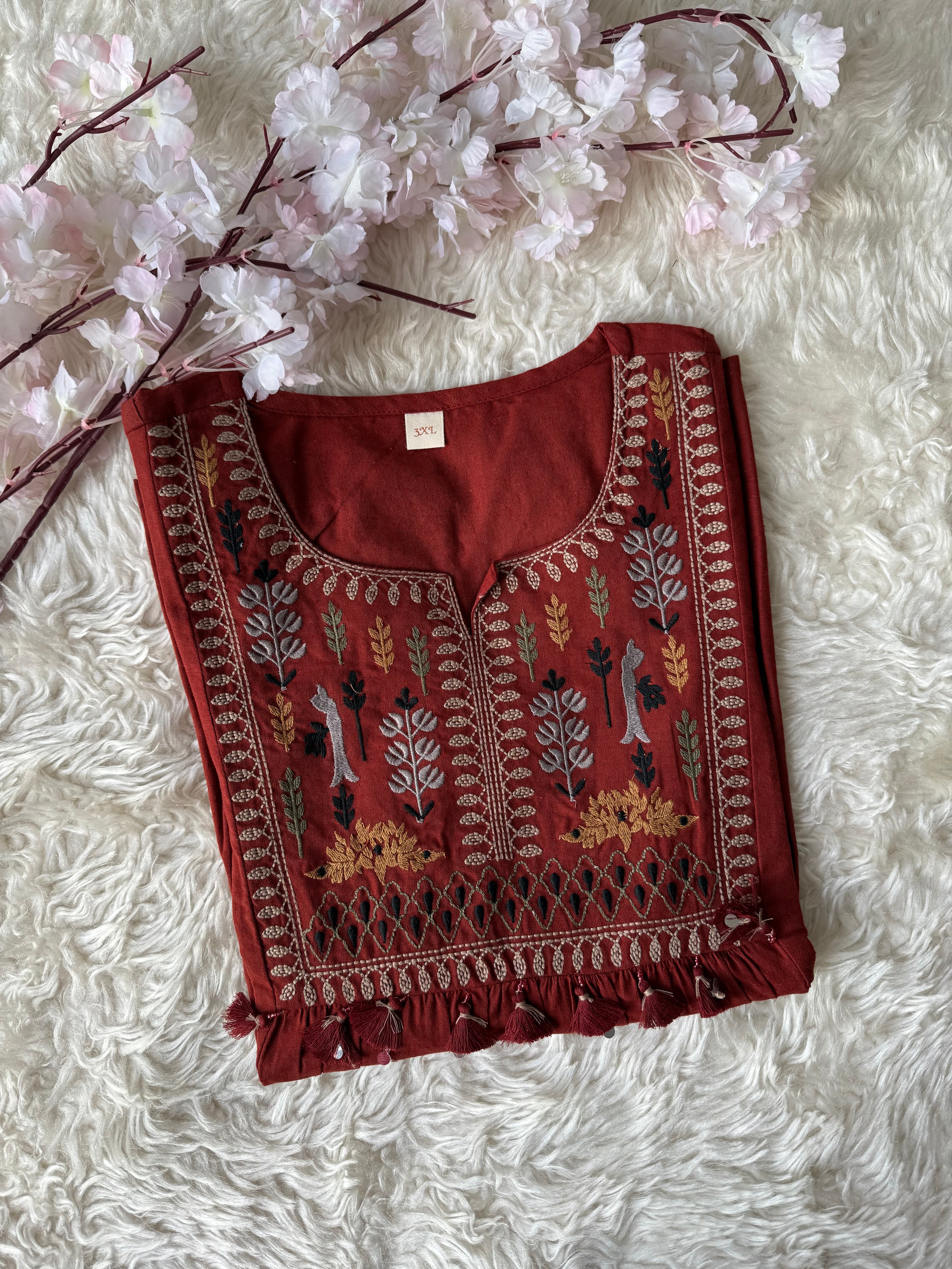 “Plus Size” Khadi Cotton Short Kurti