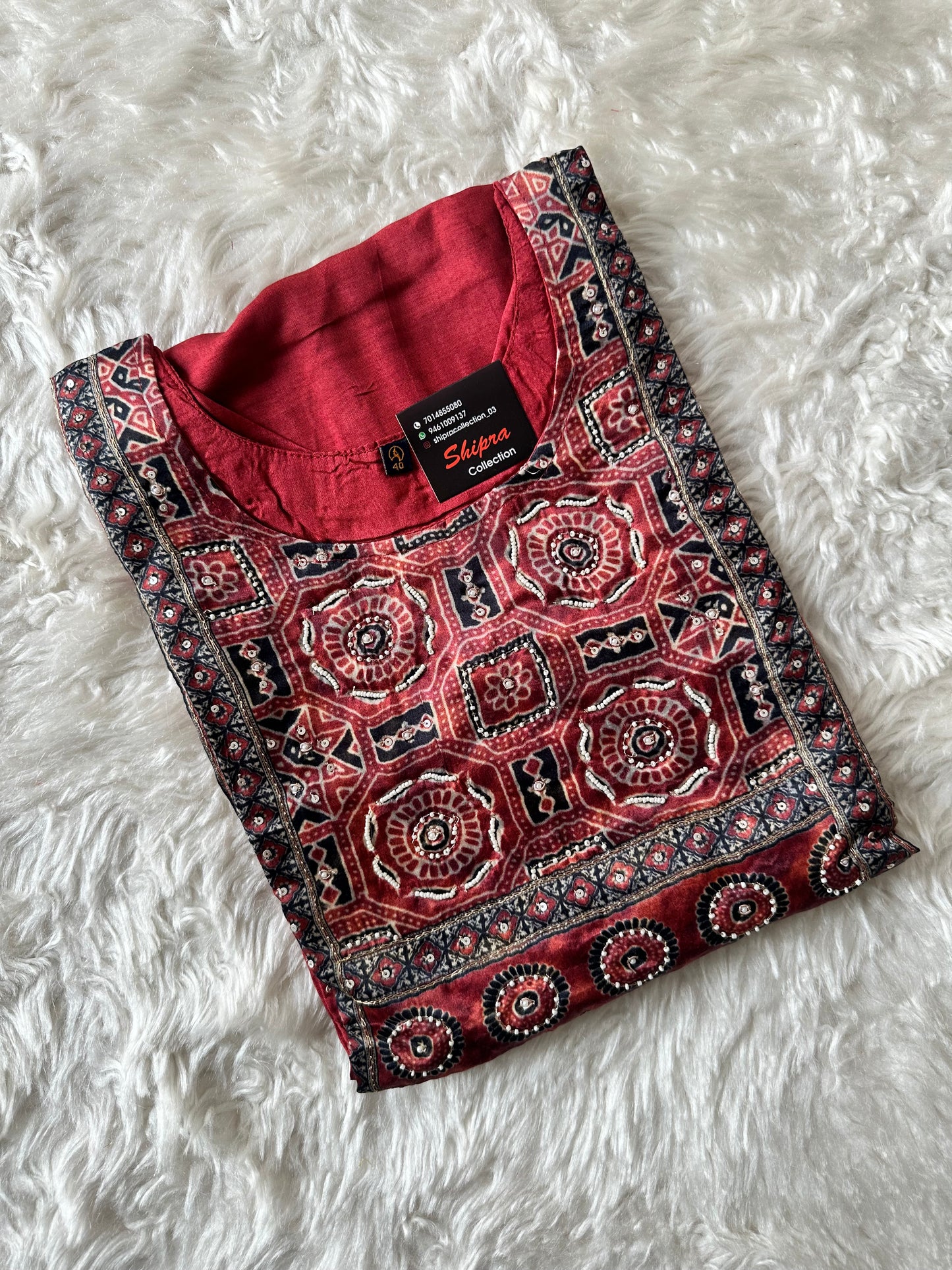 Gazi Silk Kurti Pant Dupatta Set