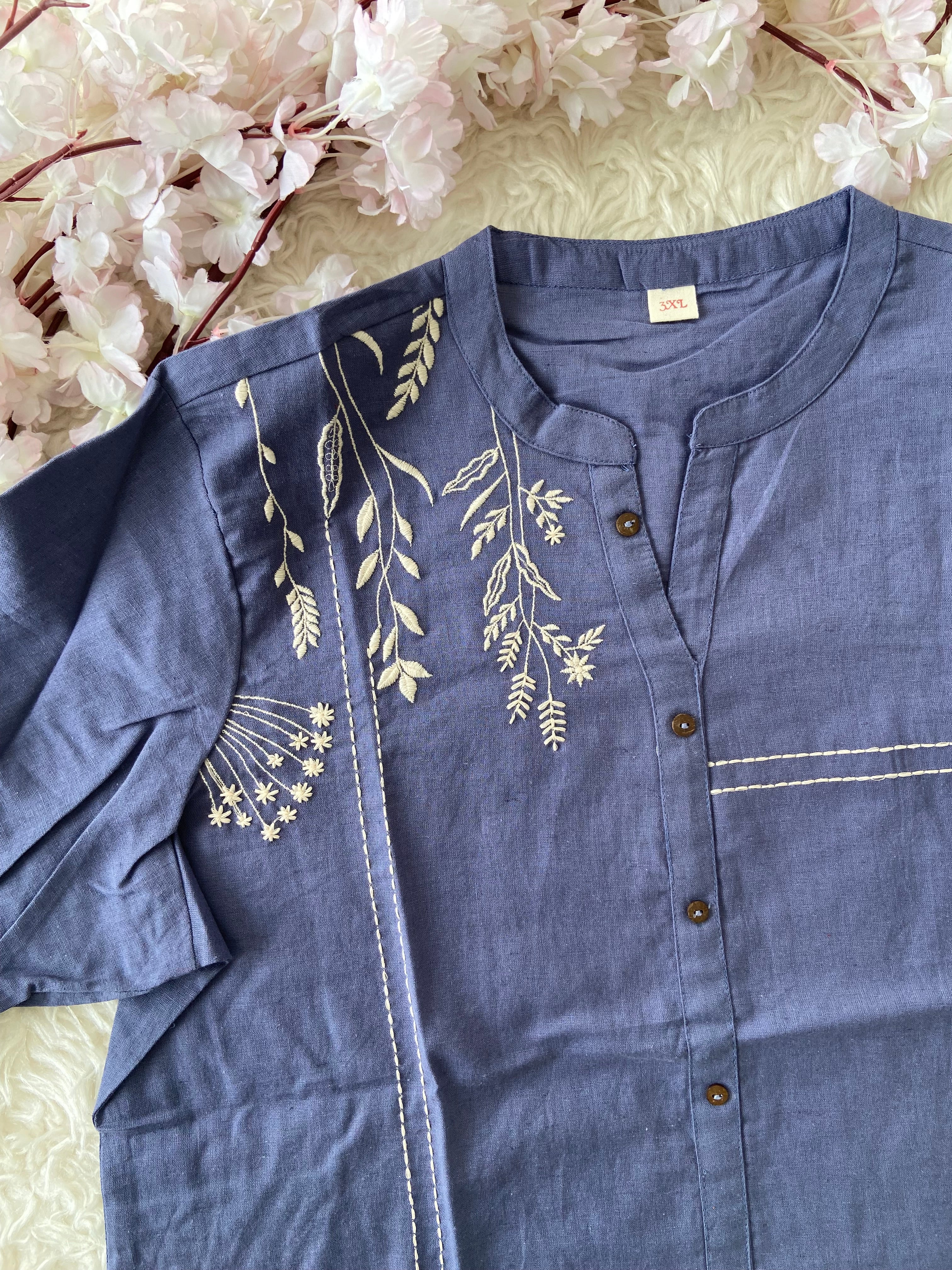 “Plus Size” Khadi Cotton Short Kurti