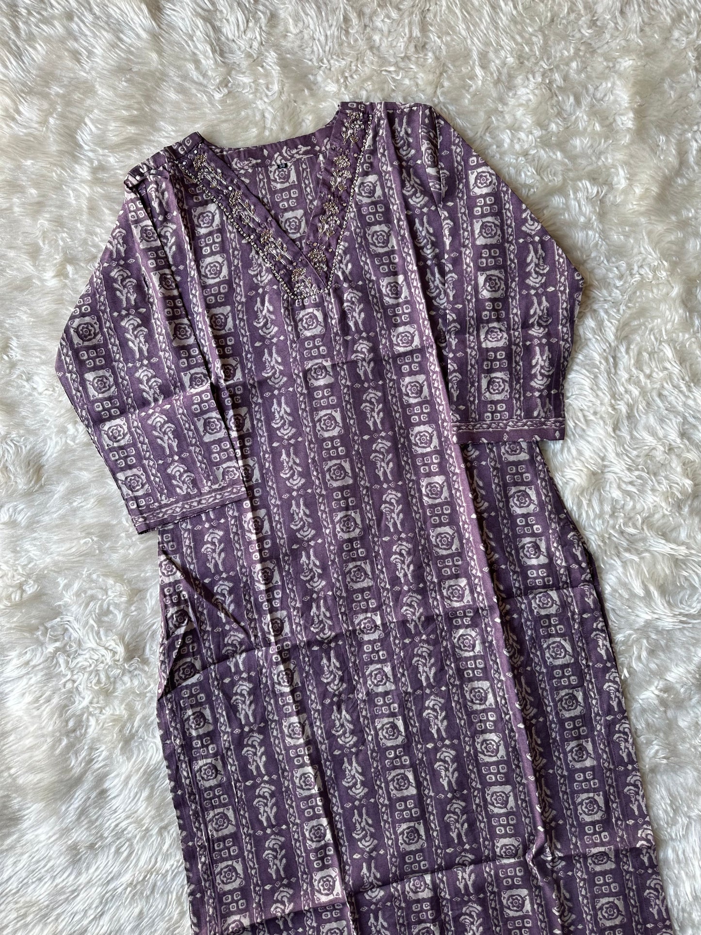 Pure Muslin Silk Kurti Pant Set