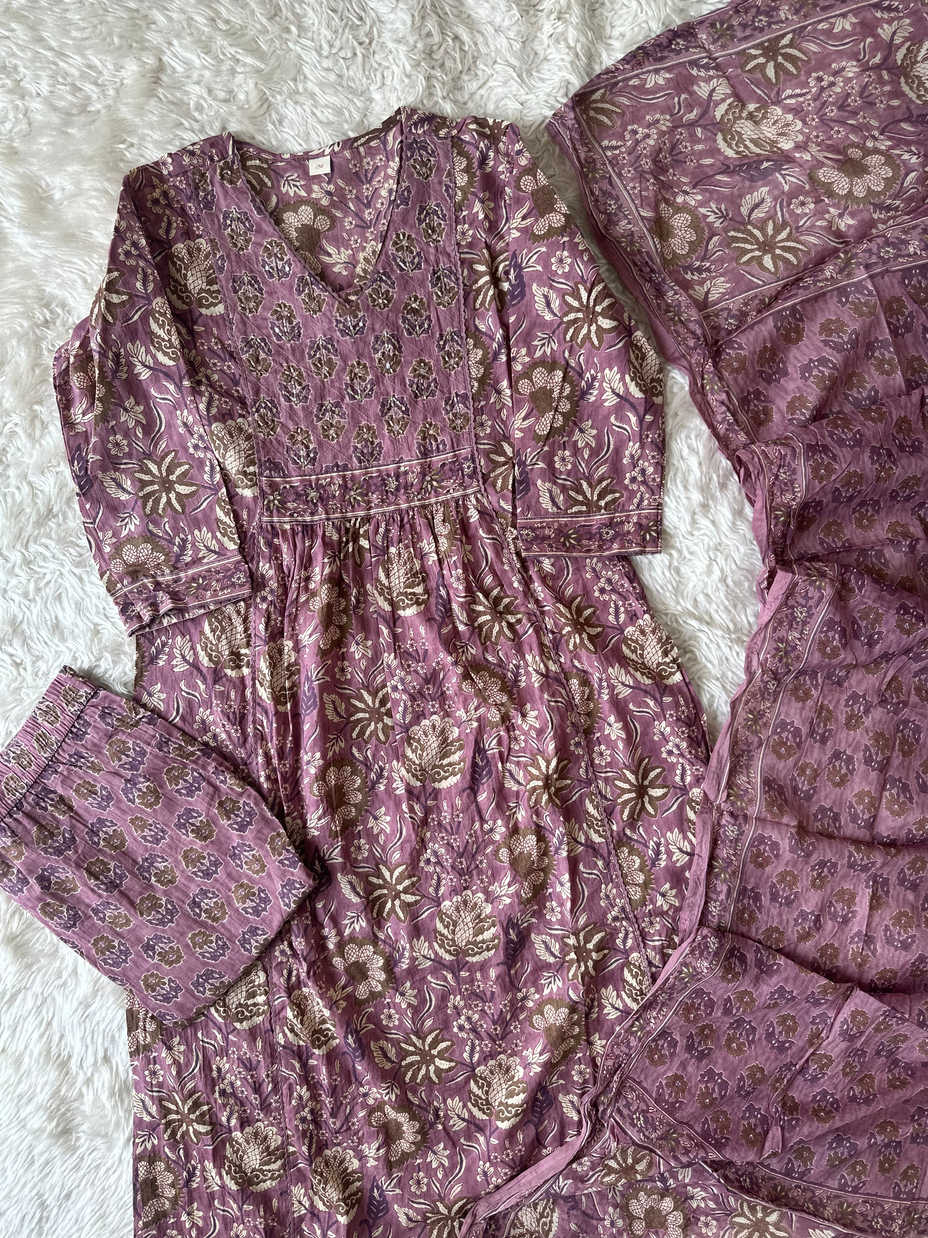 Premium Cotton Kurti Pant Dupatta Set