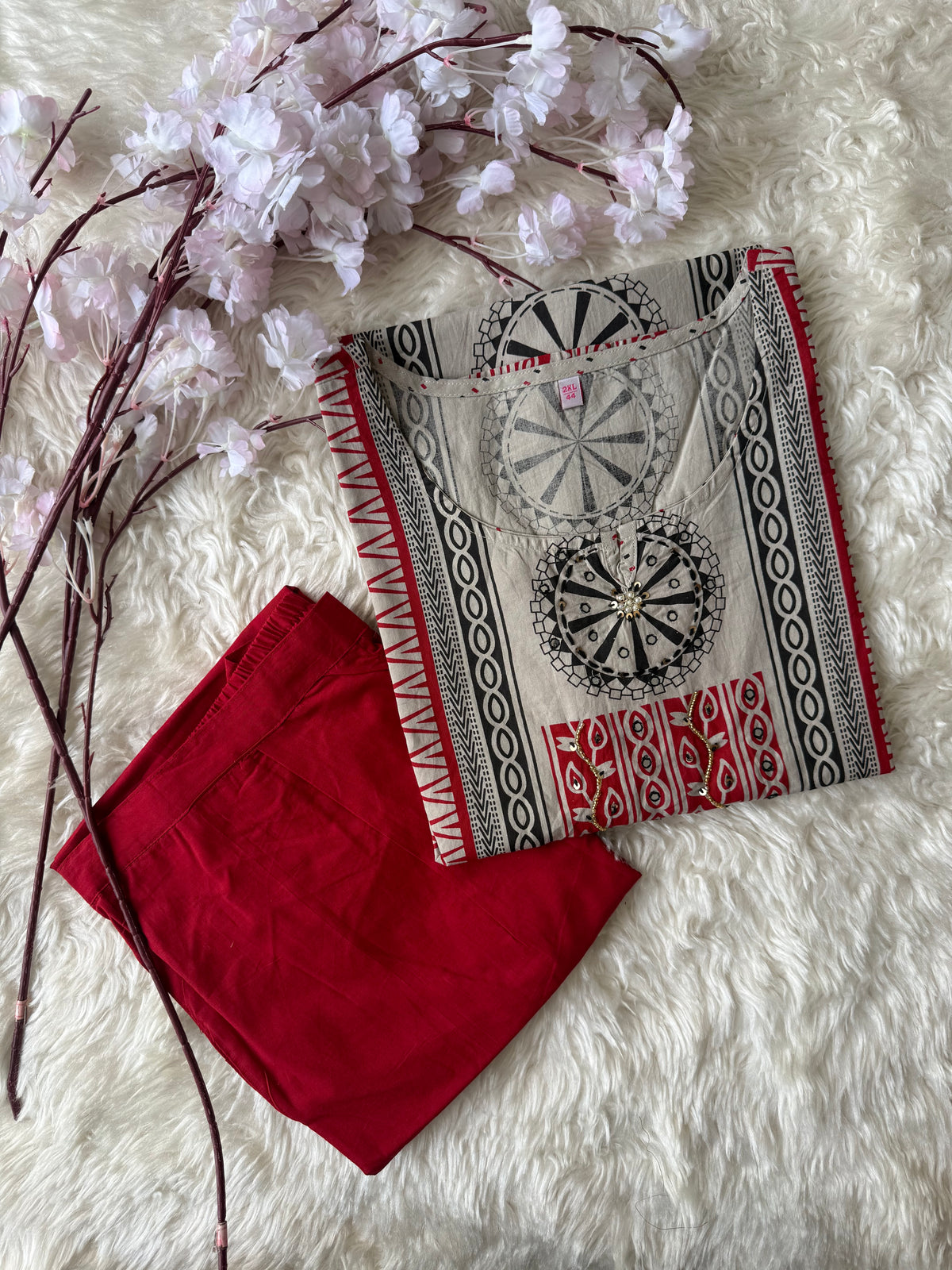 Pure Cotton Kurti Pant Set