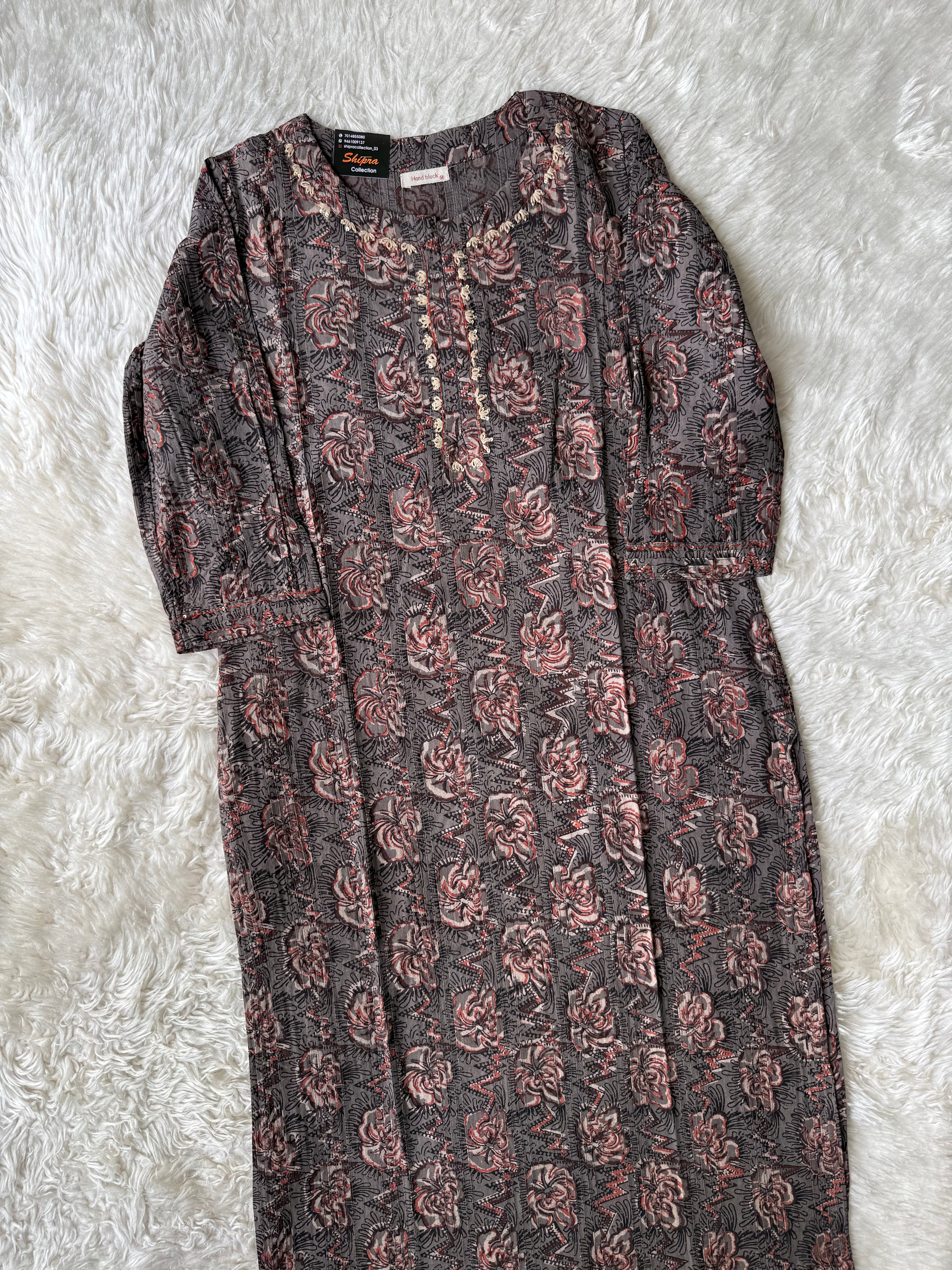 Premium Cotton Handblock Kurti