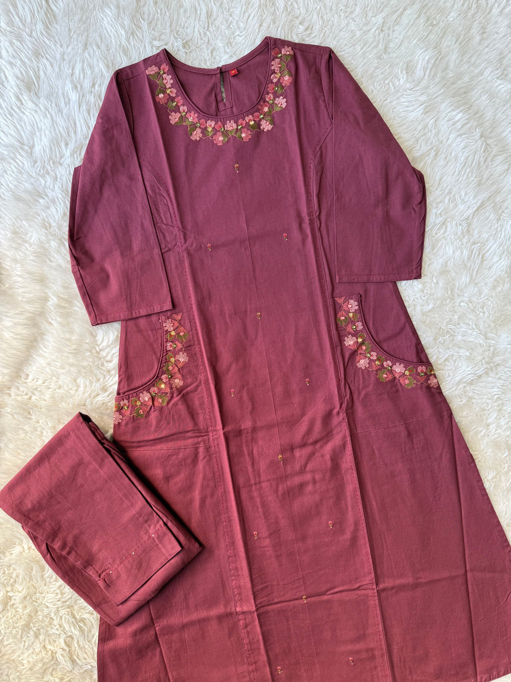 Premium Khadi Cotton Kurti Pant Set
