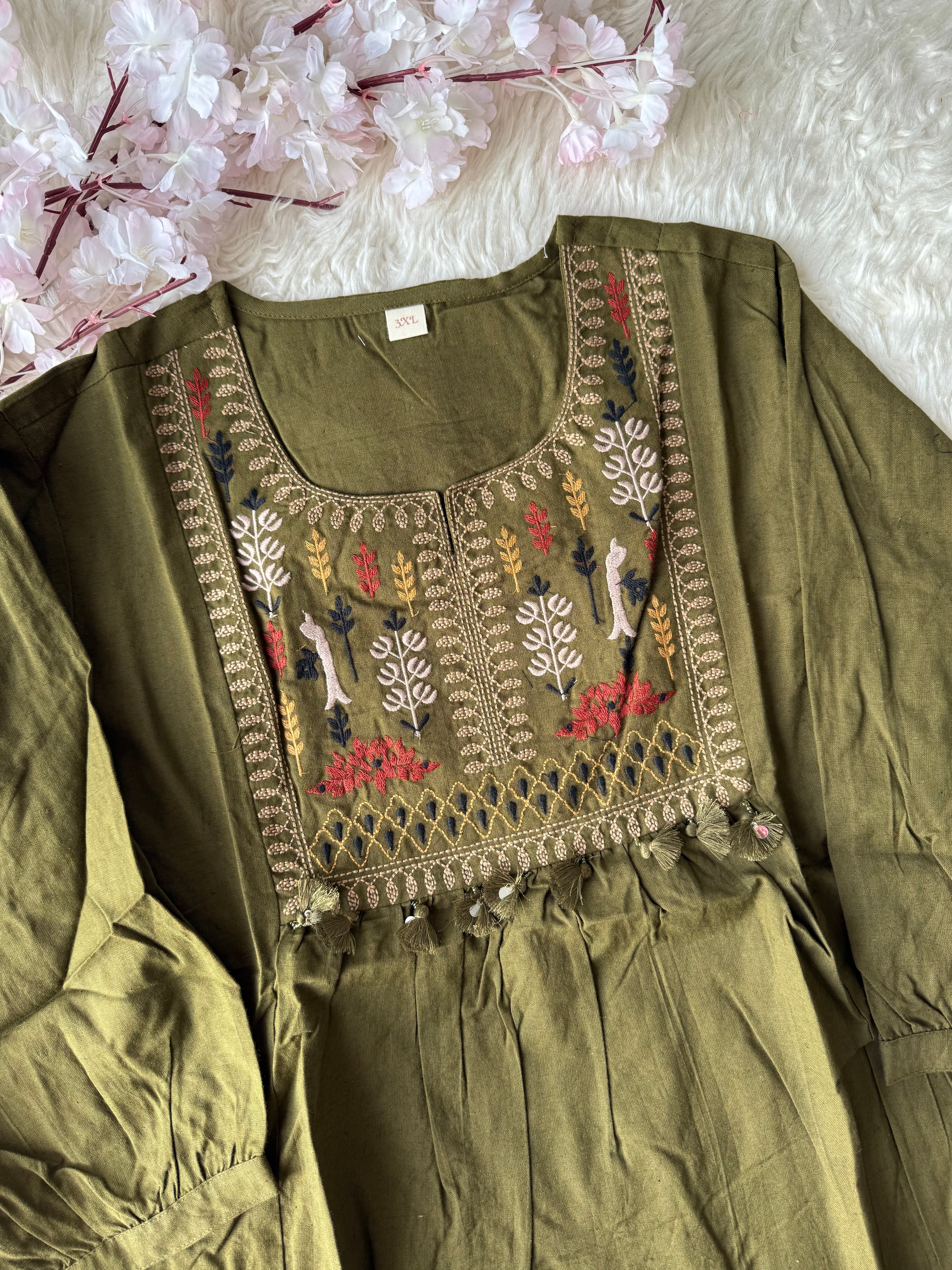 “Plus Size” Khadi Cotton Short Kurti