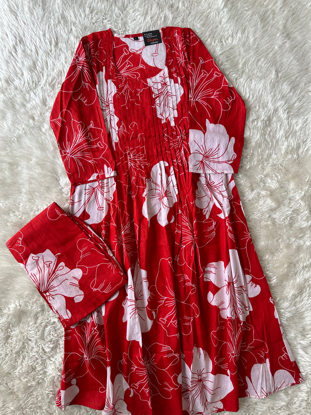 Cotton Kurti Afghani Pant Set