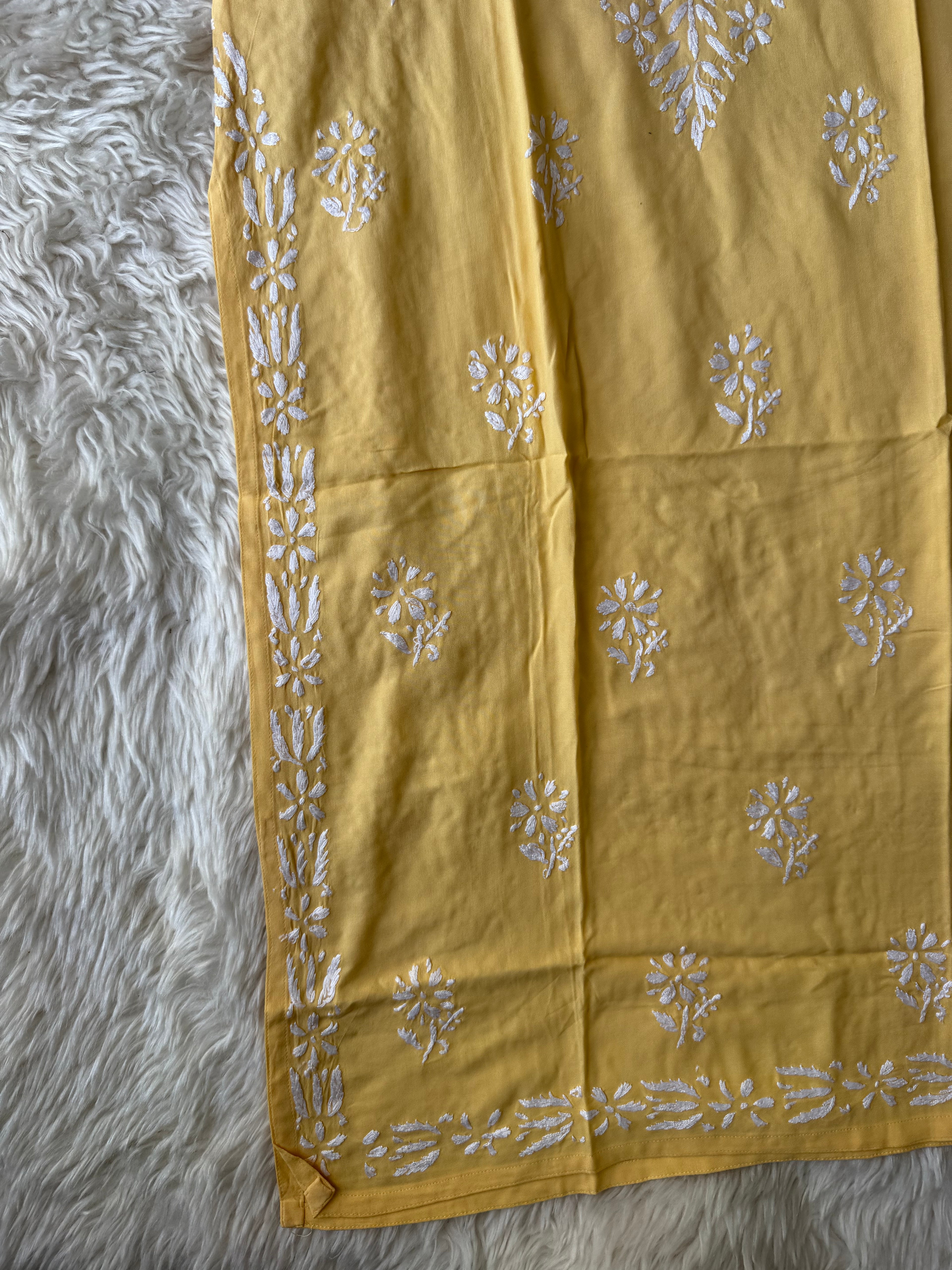 Heavy Rayon Strap Chikankari kurti
