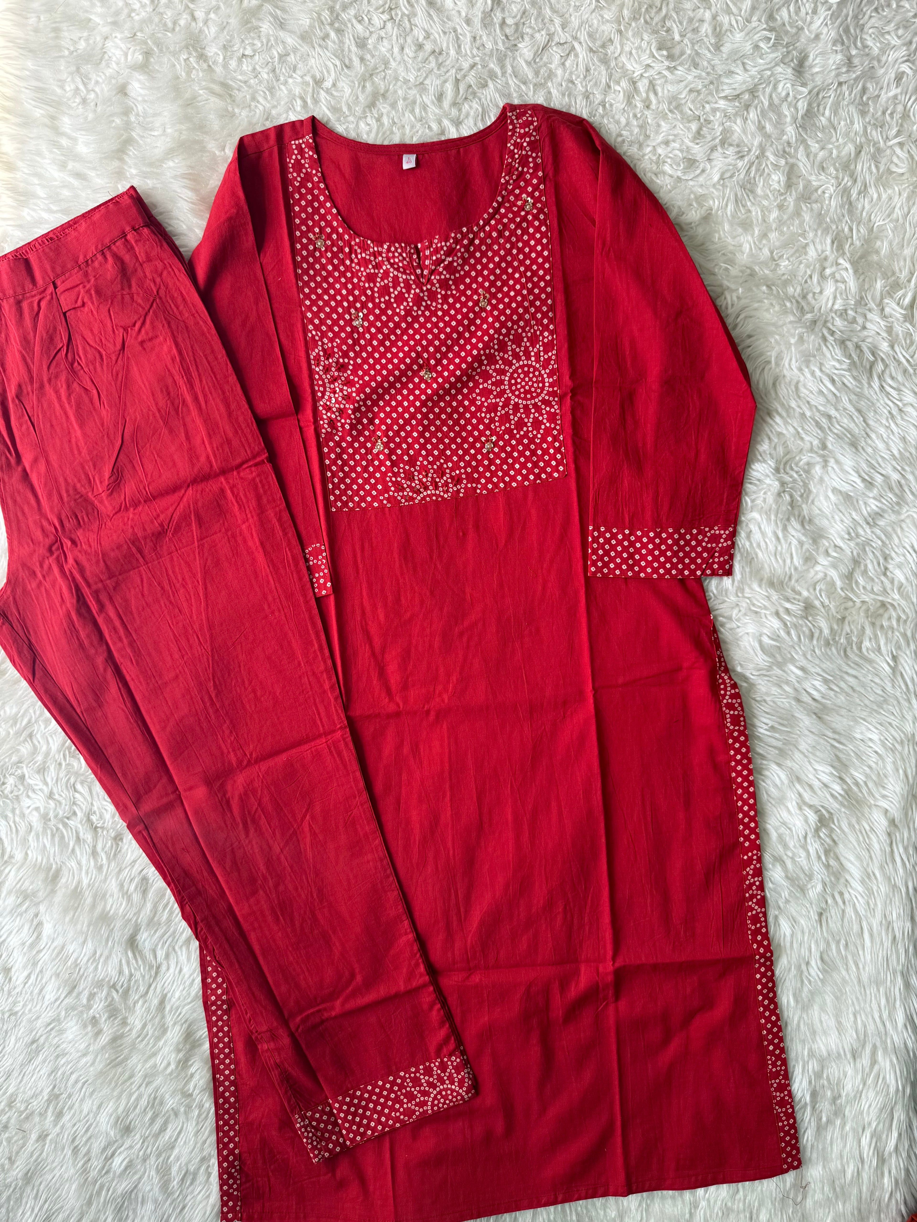 Premium Cotton Kurti Pant Set