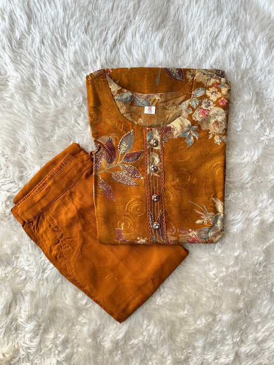 Soft Rayon Kurti Pant Set